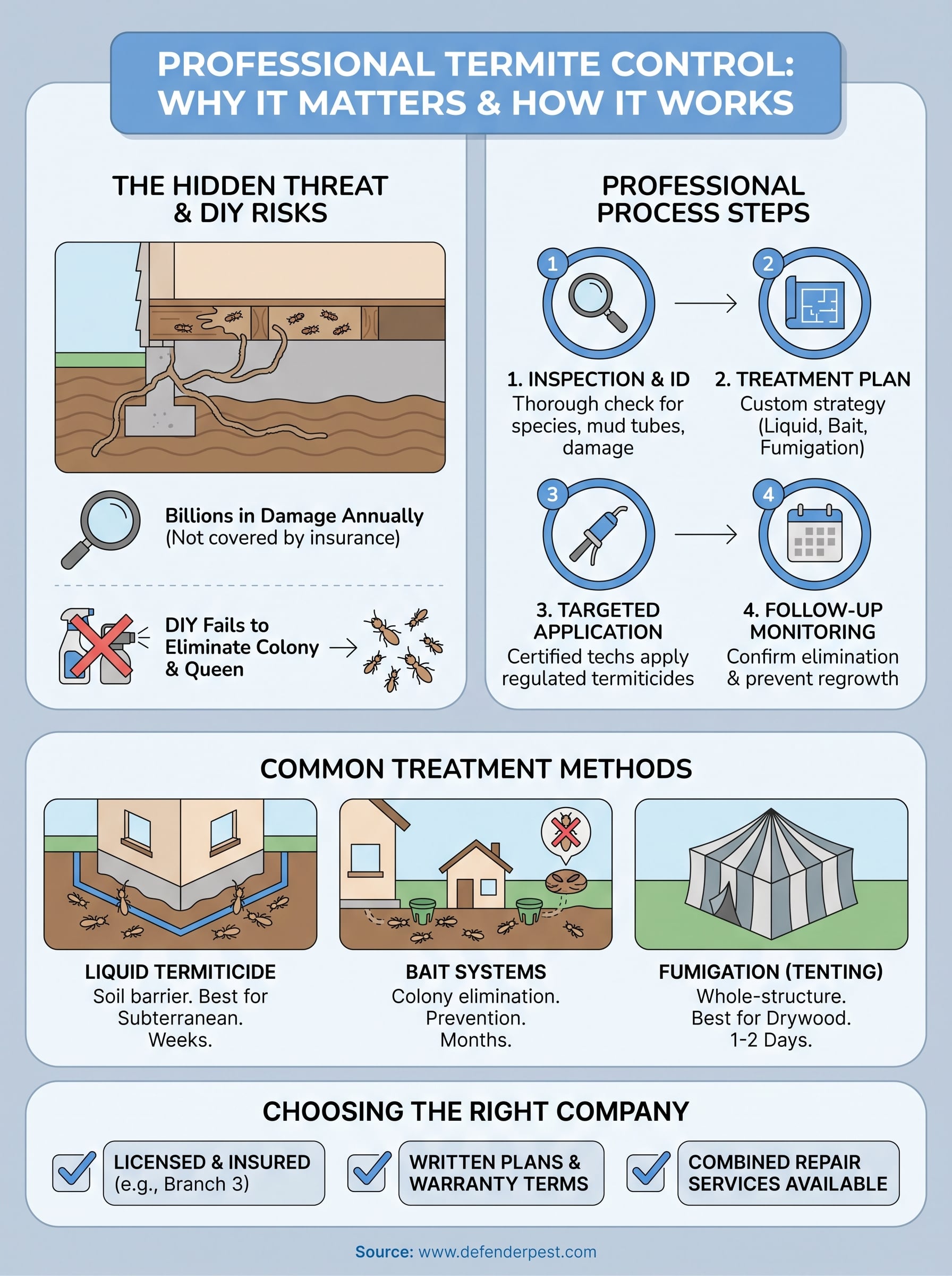 professional termite control infographic