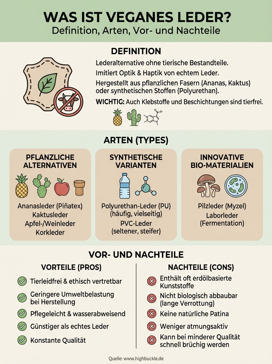 was ist veganes leder infographic
