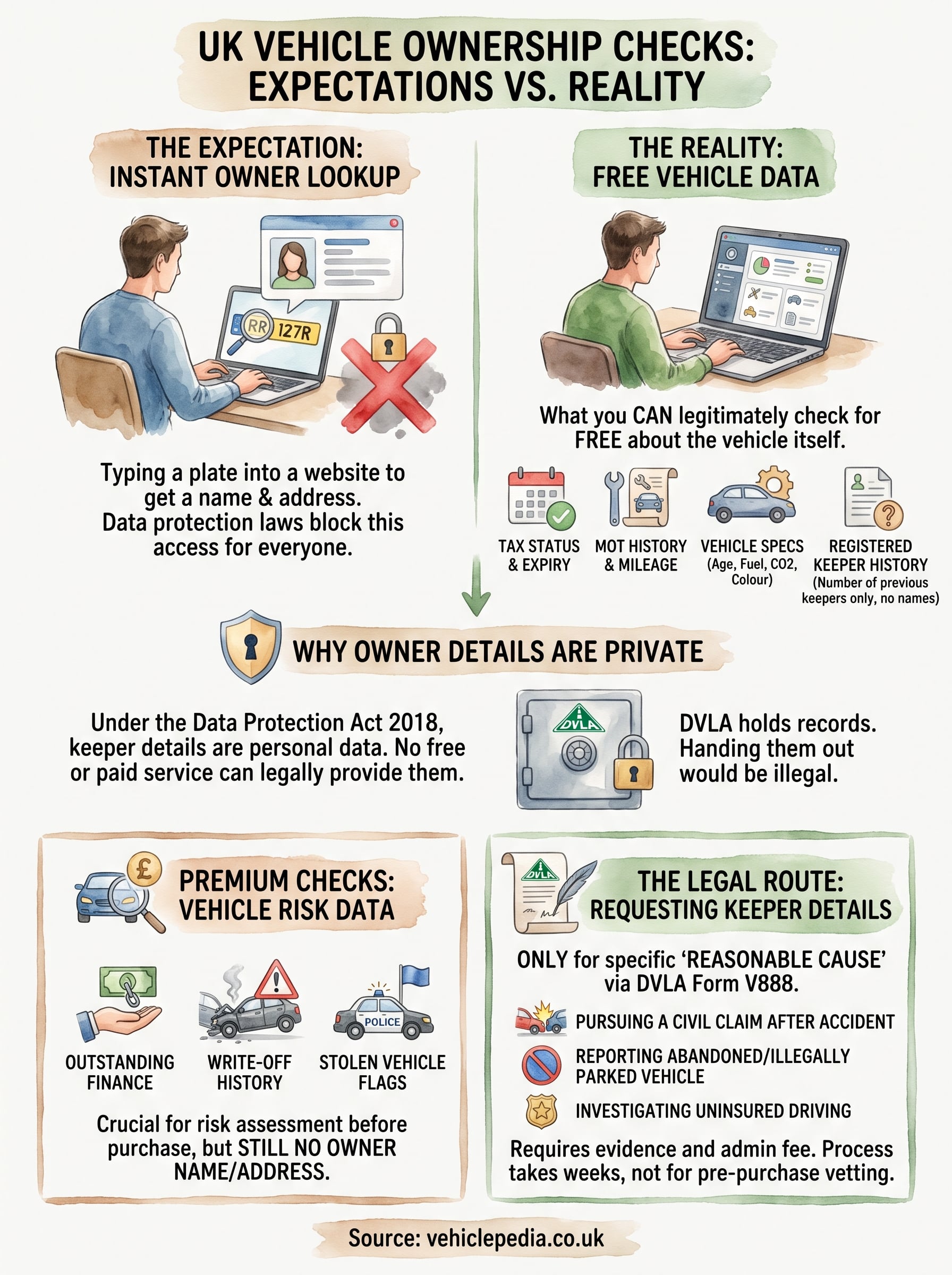 dvla vehicle owner check free infographic