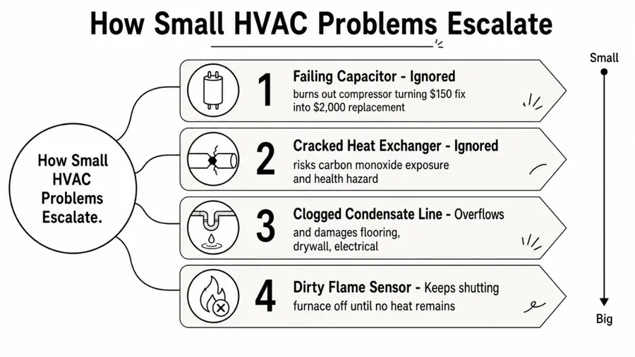how small HVAC problems escalate