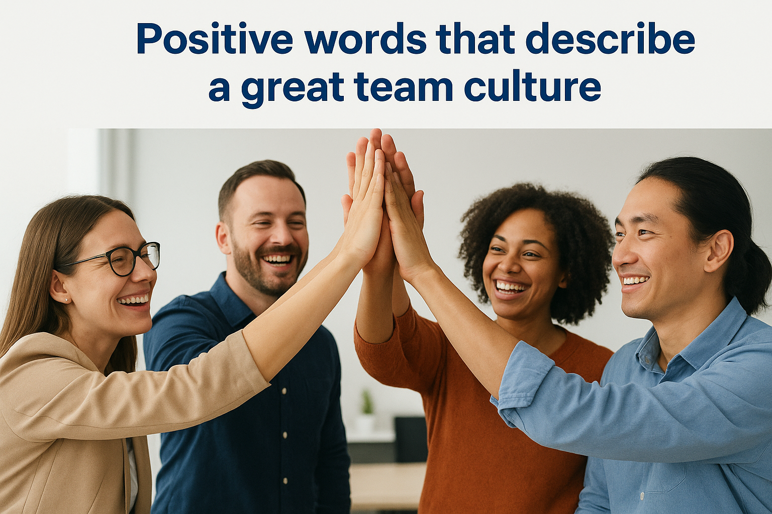 1. Positive words that describe a great team culture