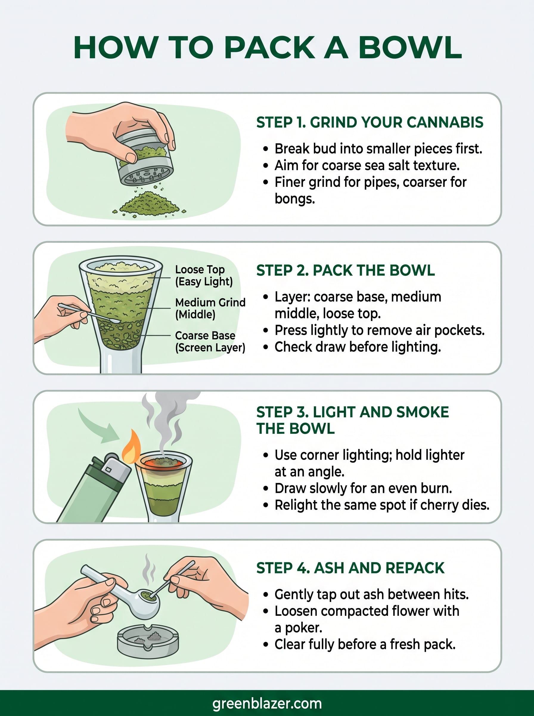 how to pack a bowl infographic