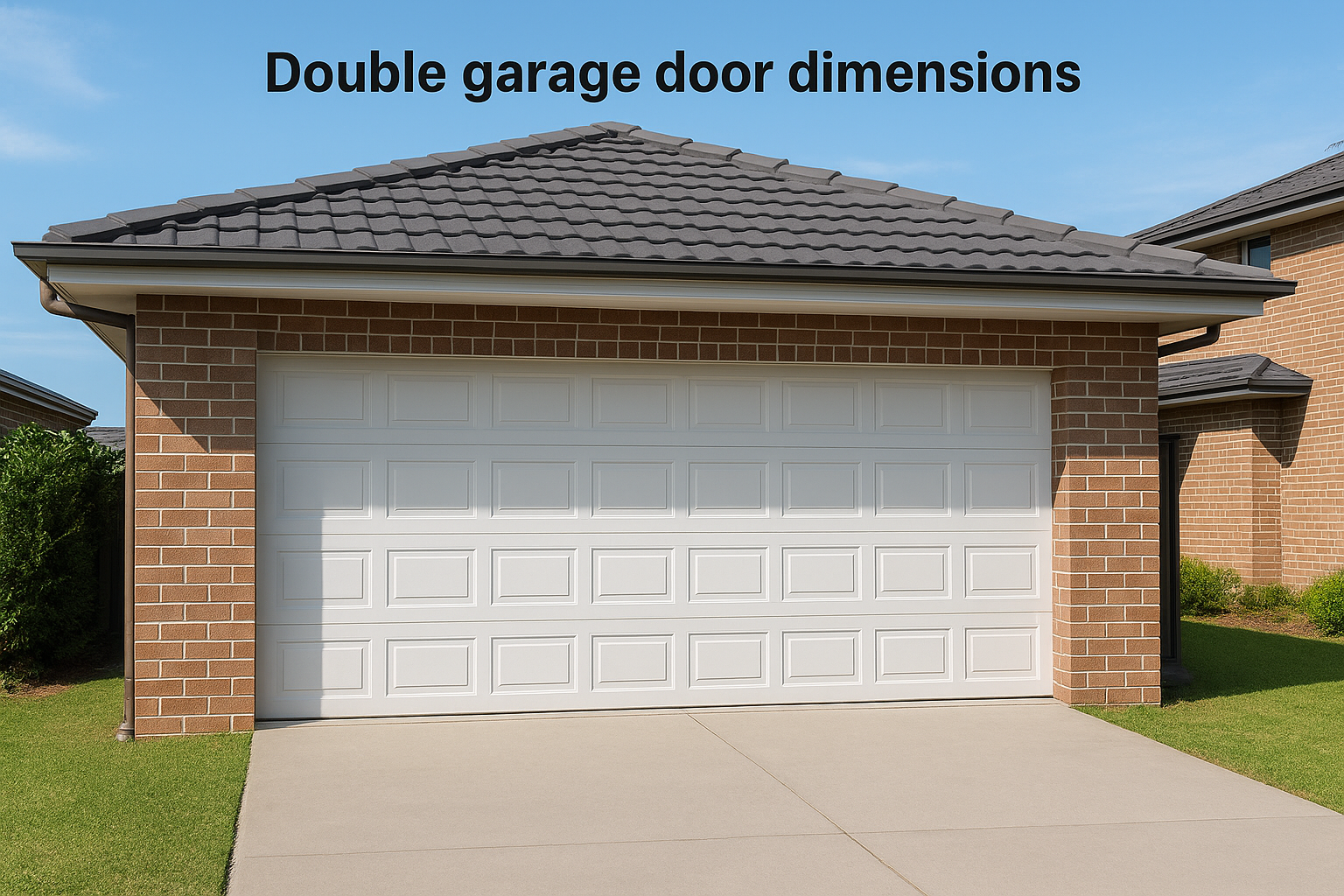 Double garage door dimensions