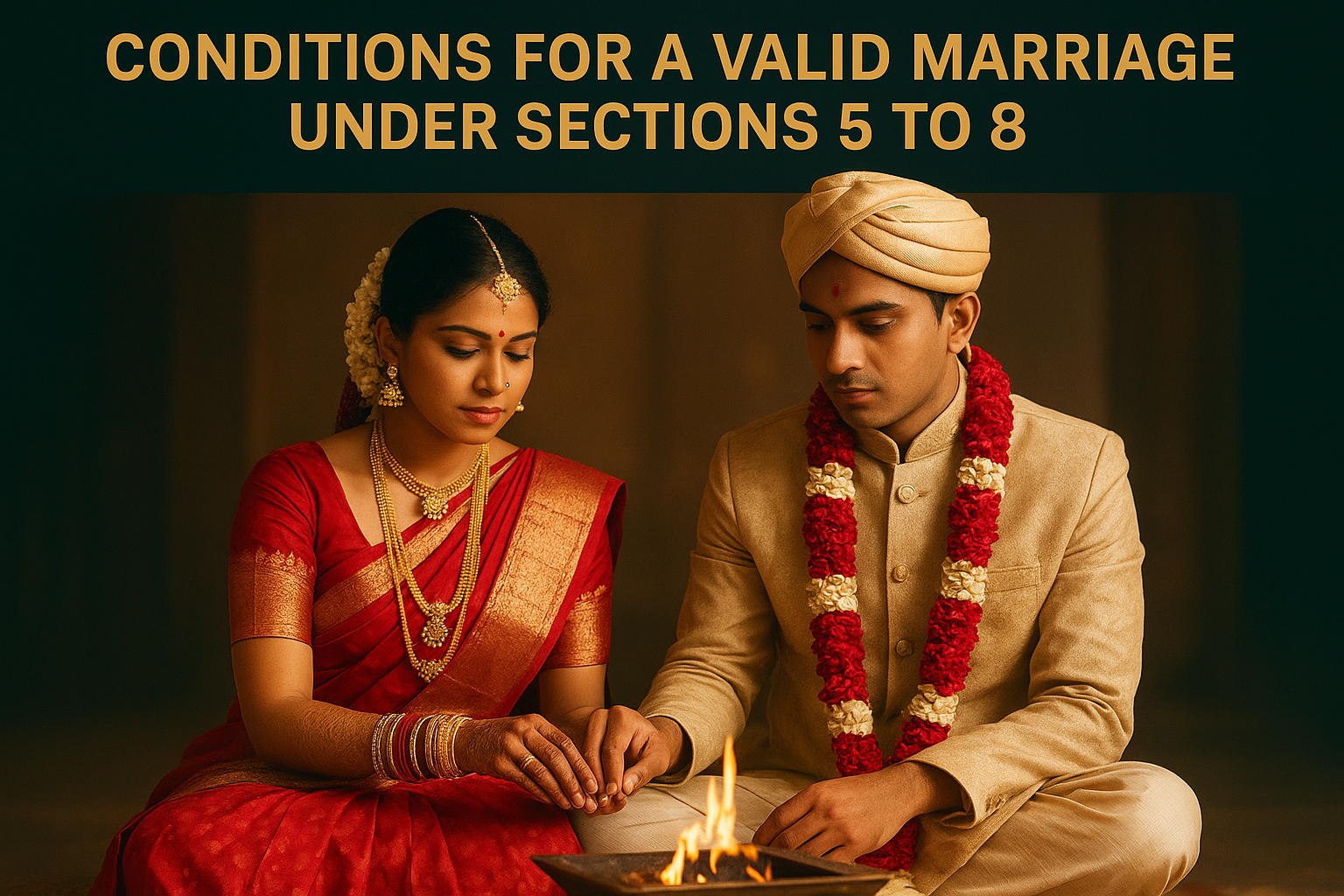 Conditions for a valid marriage under Sections 5 to 8