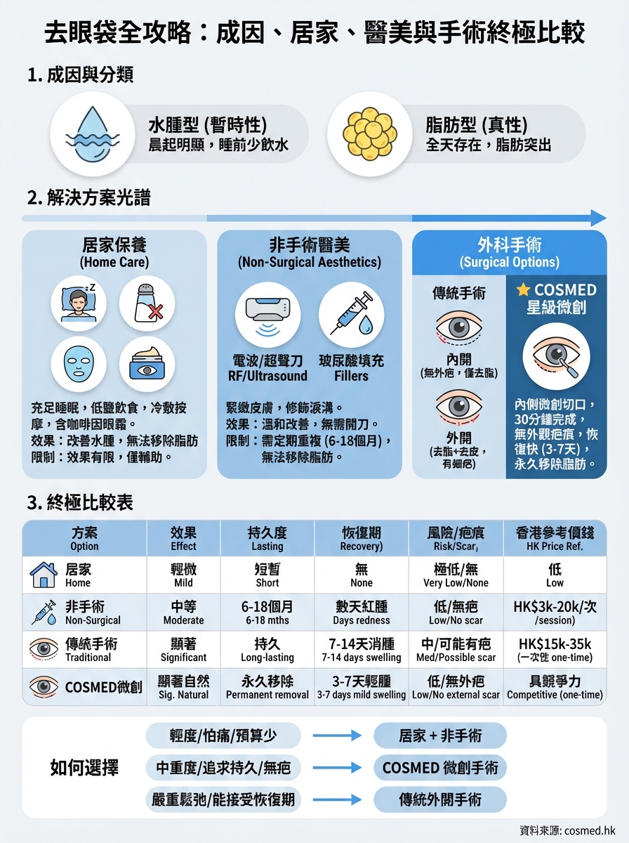 去眼袋 infographic