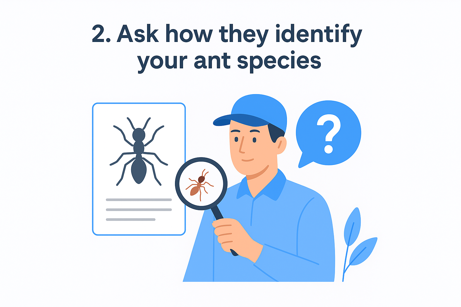 2. Ask how they identify your ant species