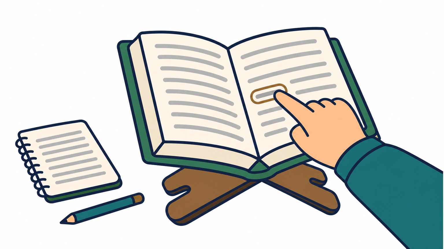 A hand taps a finger beside a Quran verse while practicing madd counts.