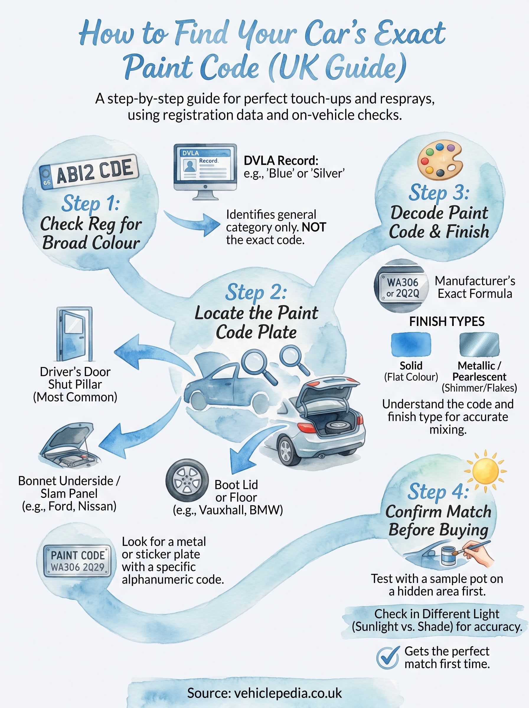 car colour checker by reg infographic