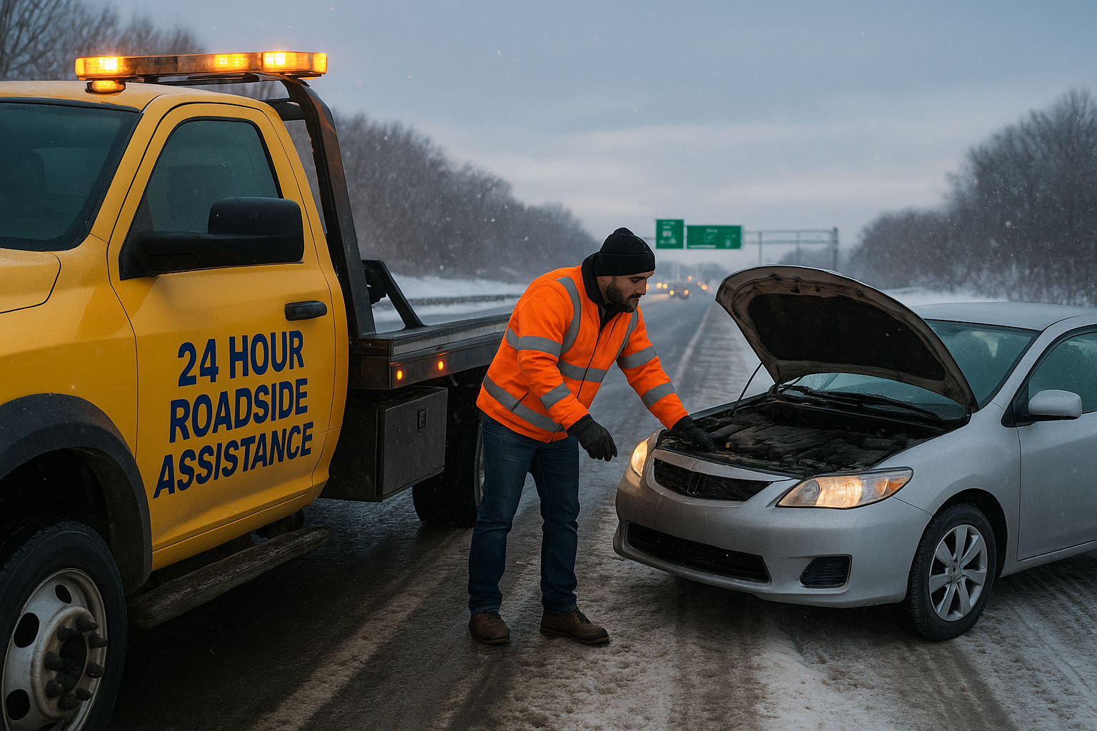 24 Hour Roadside Assistance Trucks: Detroit's Fast Help Detroit's roads and weather work against you