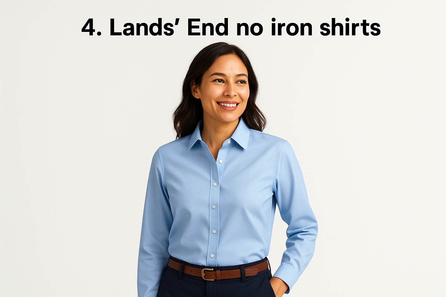 4. Lands' End no iron shirts
