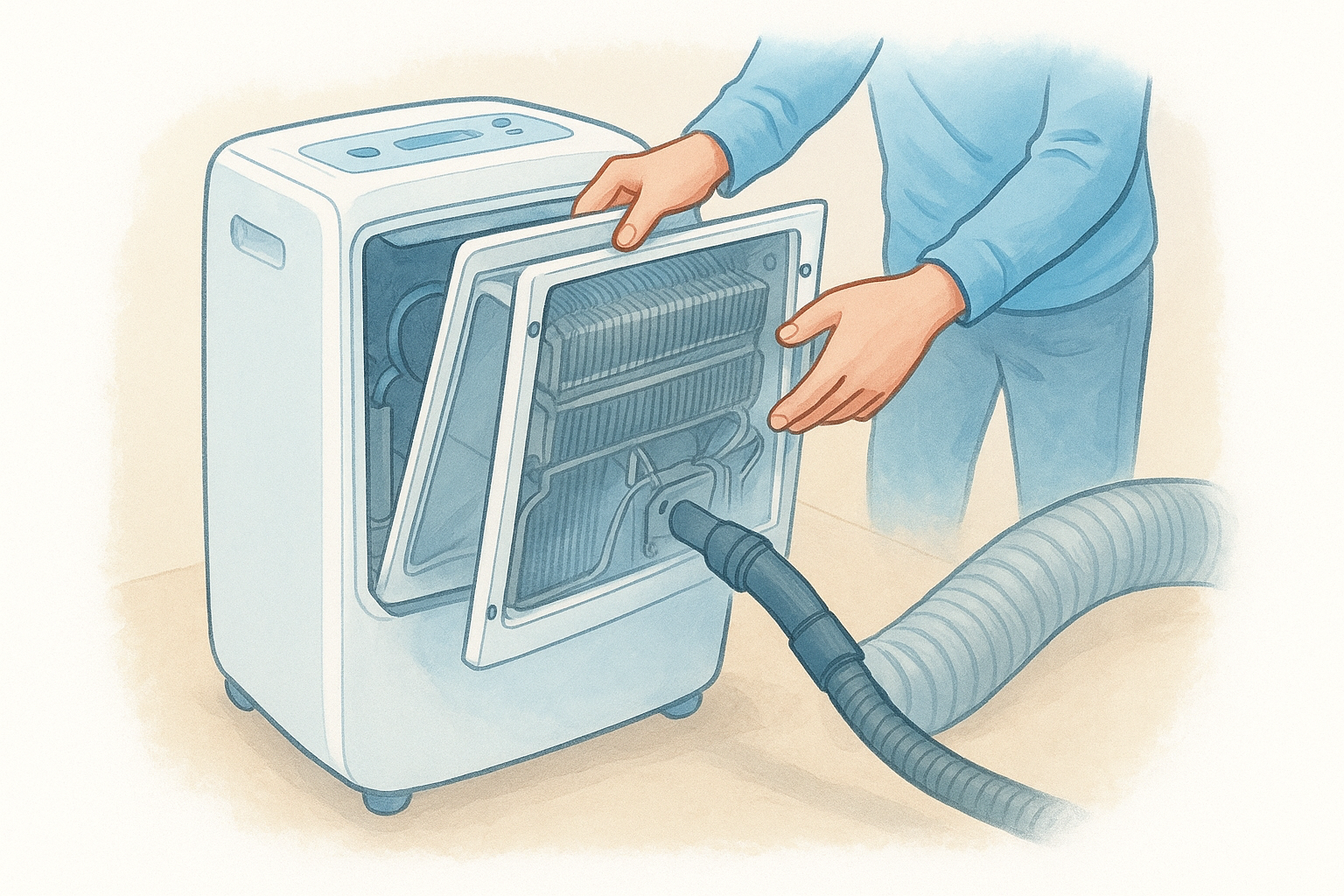 Open the housing and reach the coils
