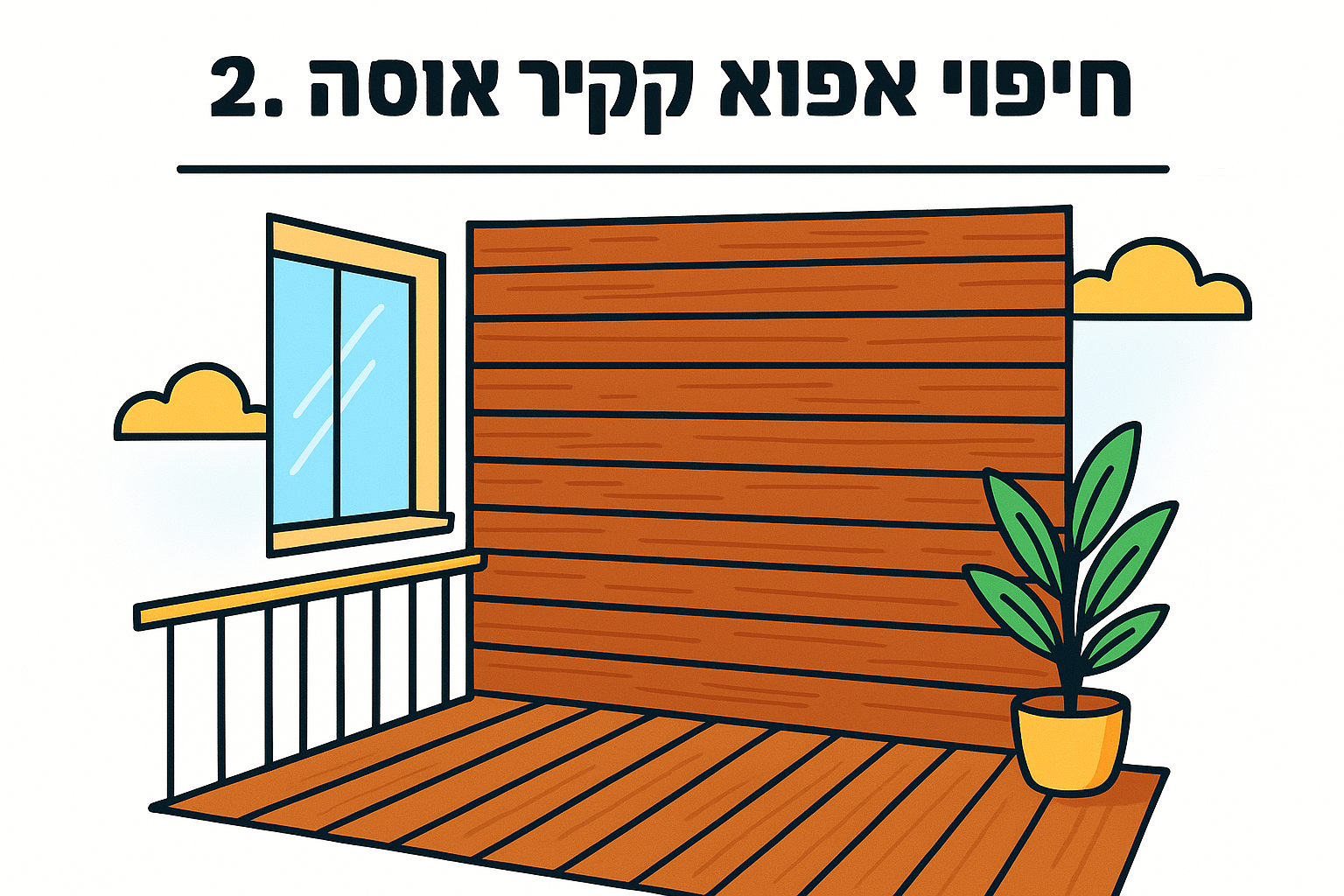 2. חיפוי עץ איפאה לקיר מרפסת