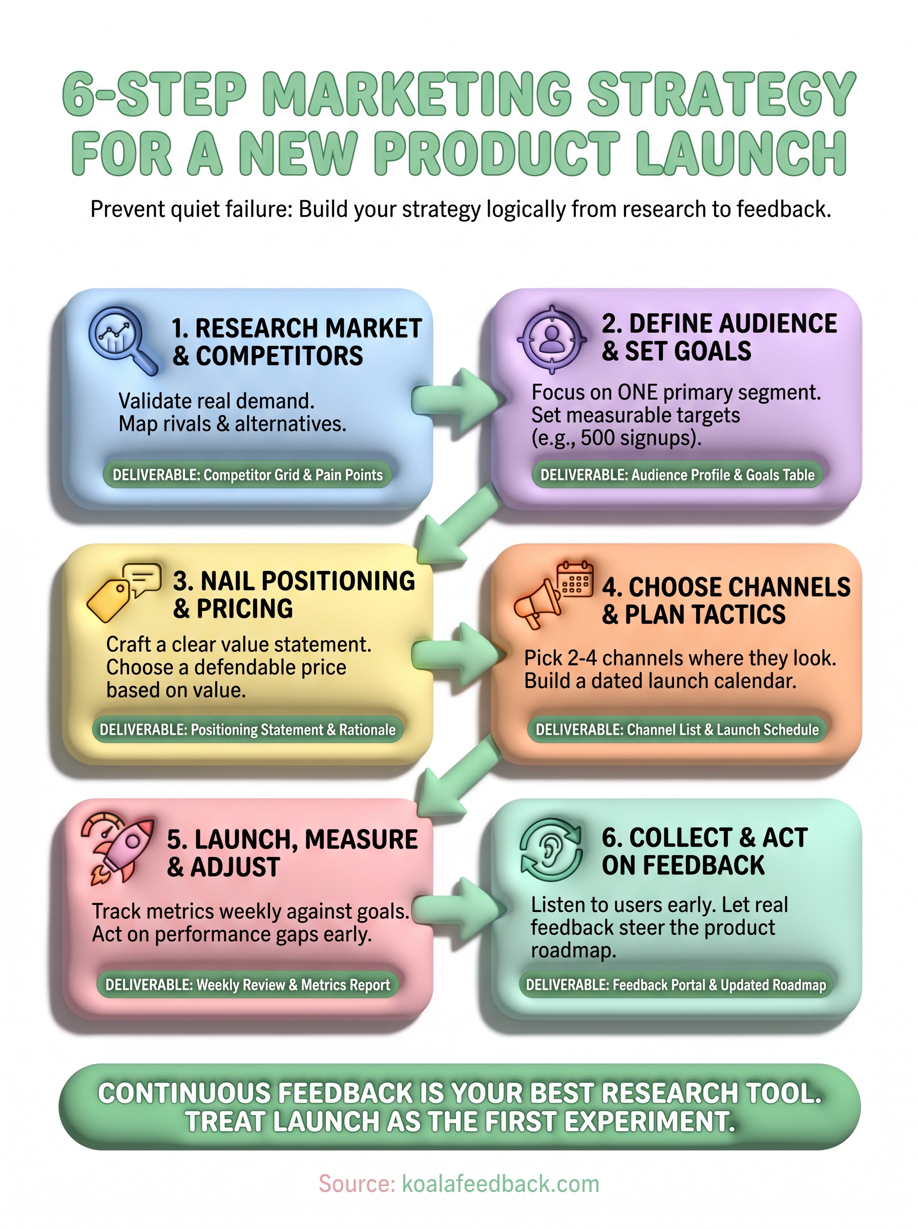 marketing strategy for a new product infographic
