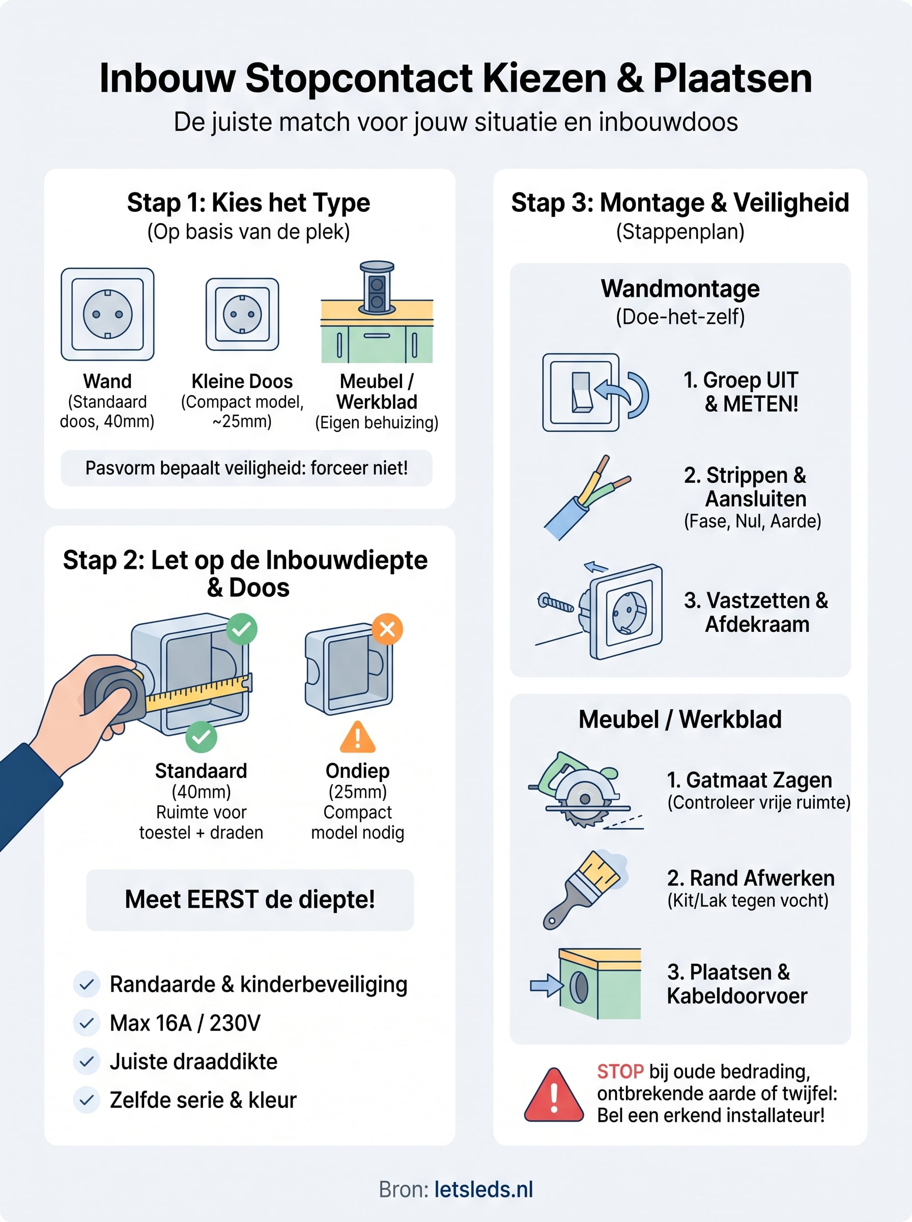 inbouw stopcontact infographic