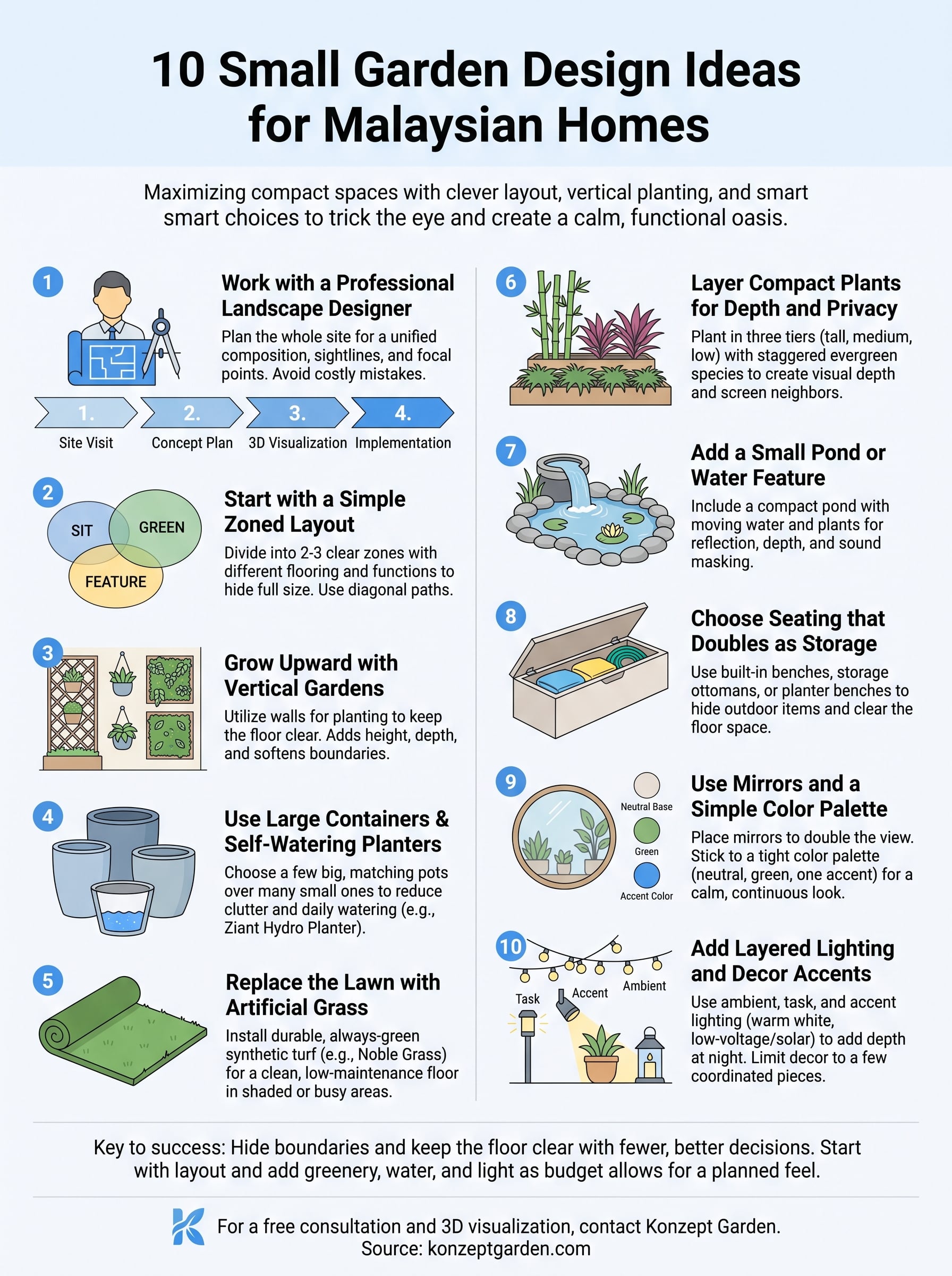 small garden design infographic