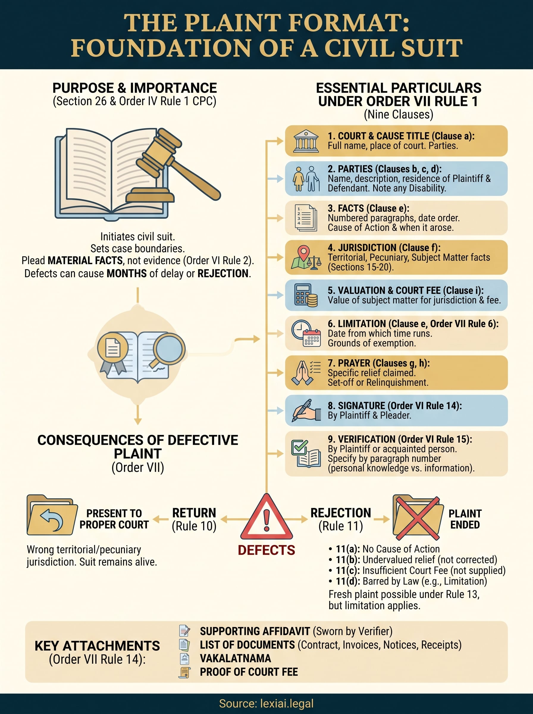 plaint format infographic