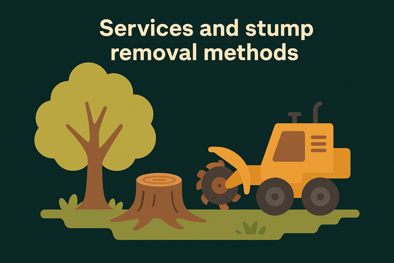 Services and stump removal methods