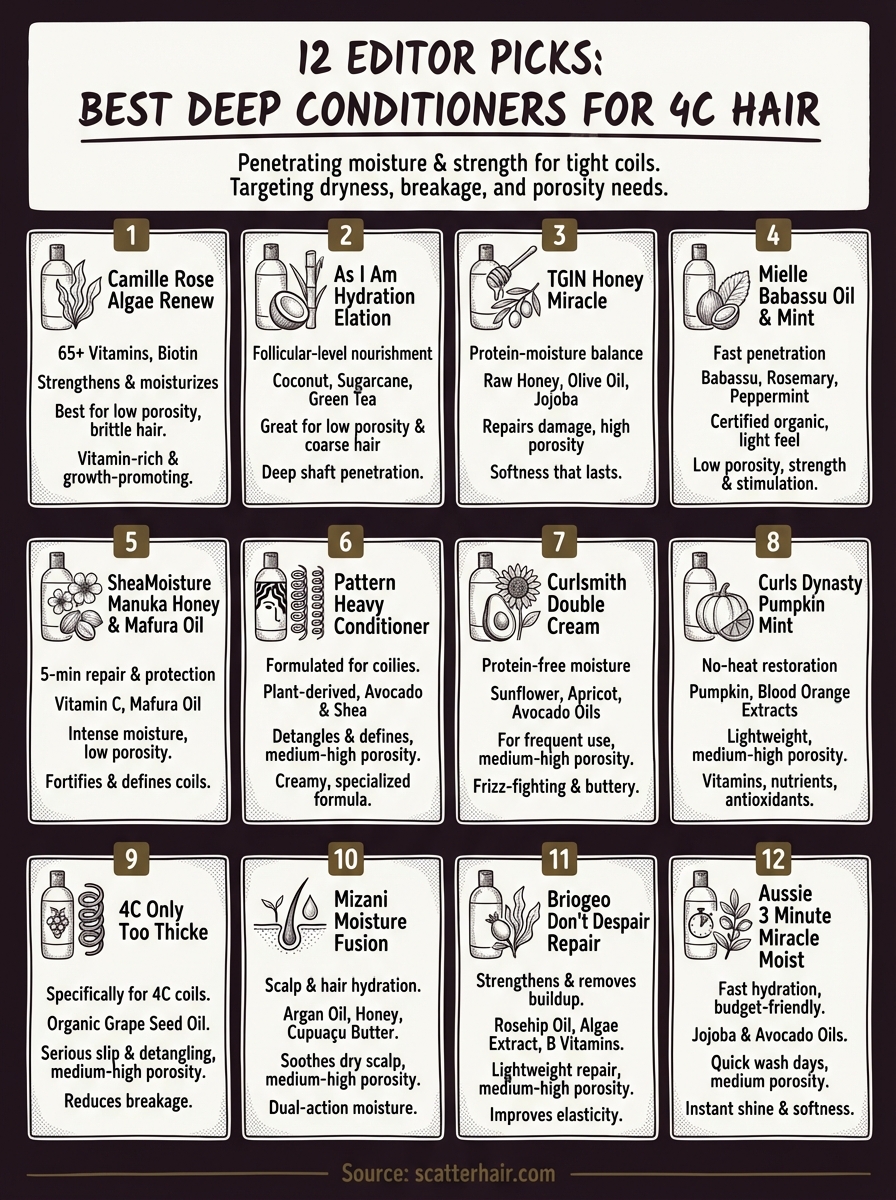 best deep conditioner for 4c hair infographic