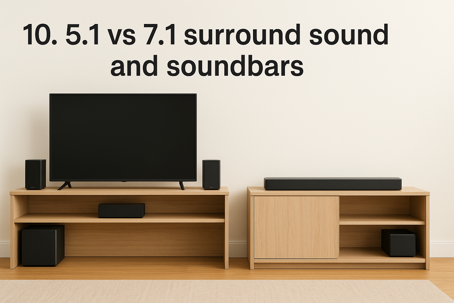 10. 5.1 vs 7.1 surround sound and soundbars