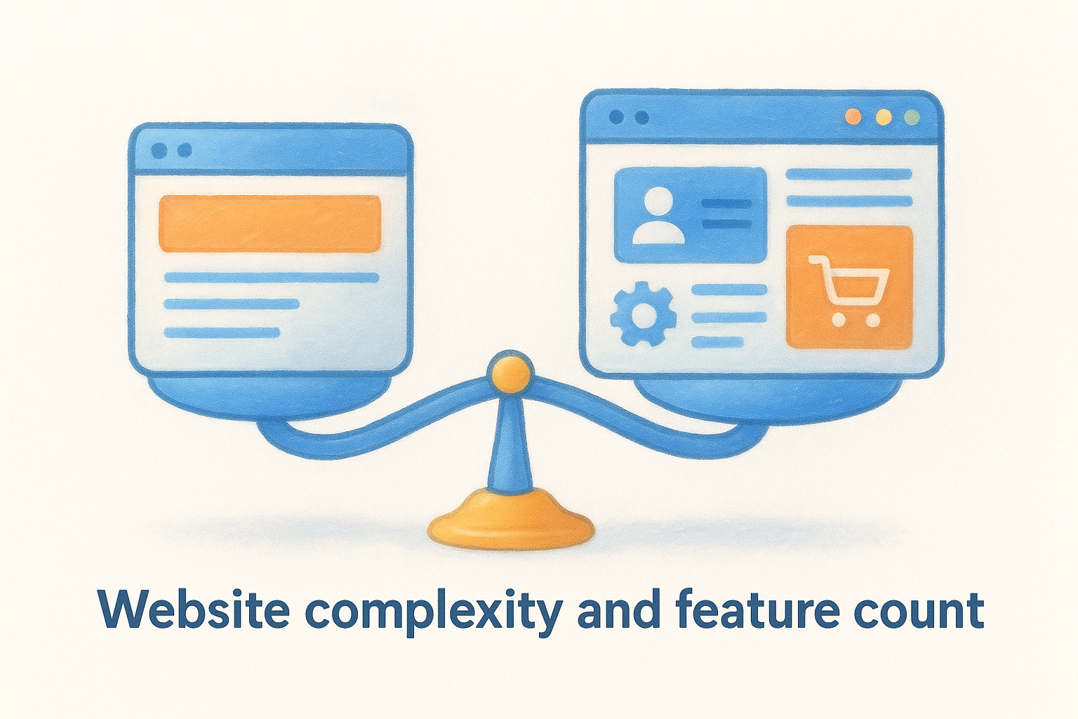 Website complexity and feature count