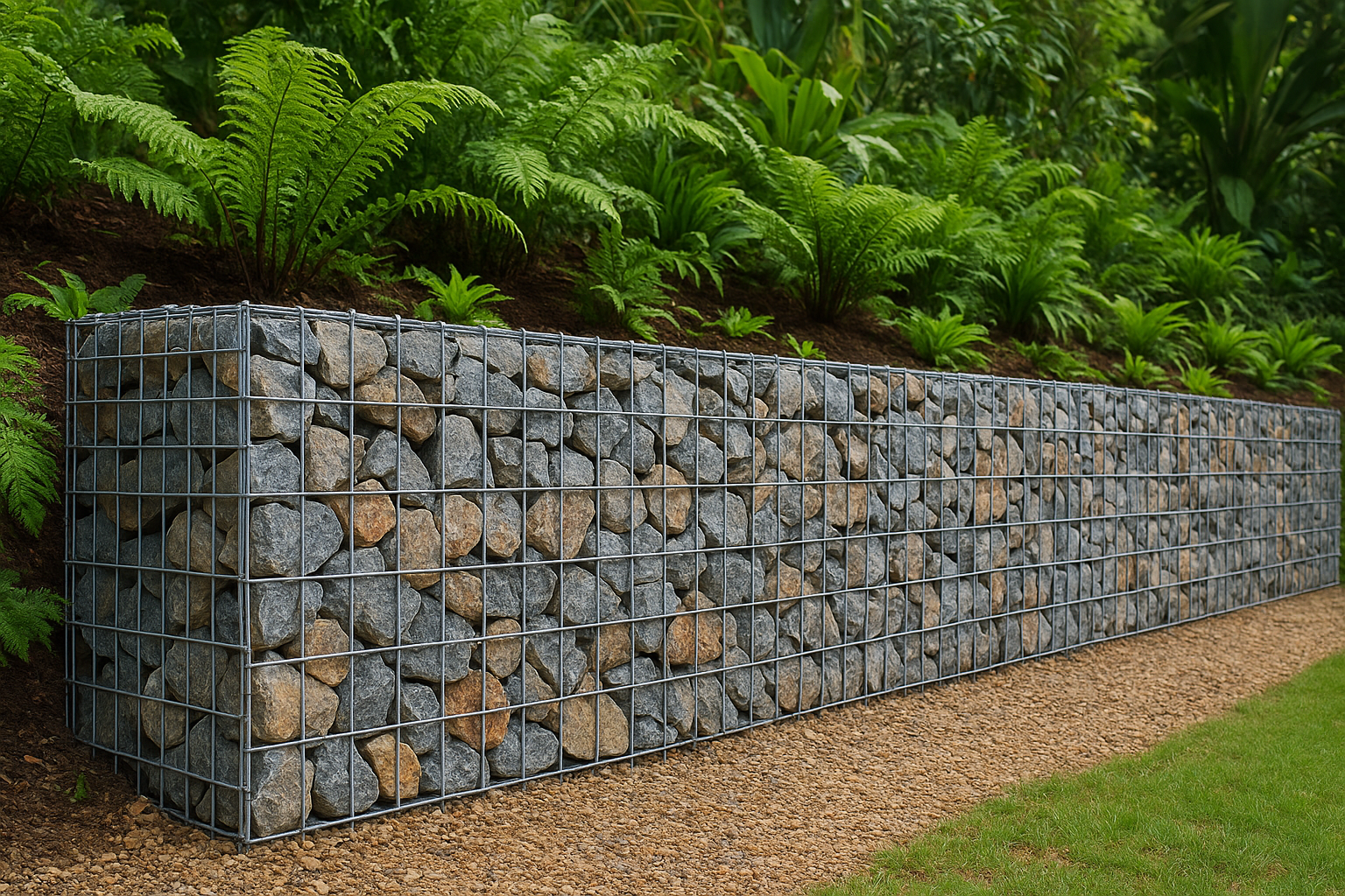 5. Gabion retaining walls