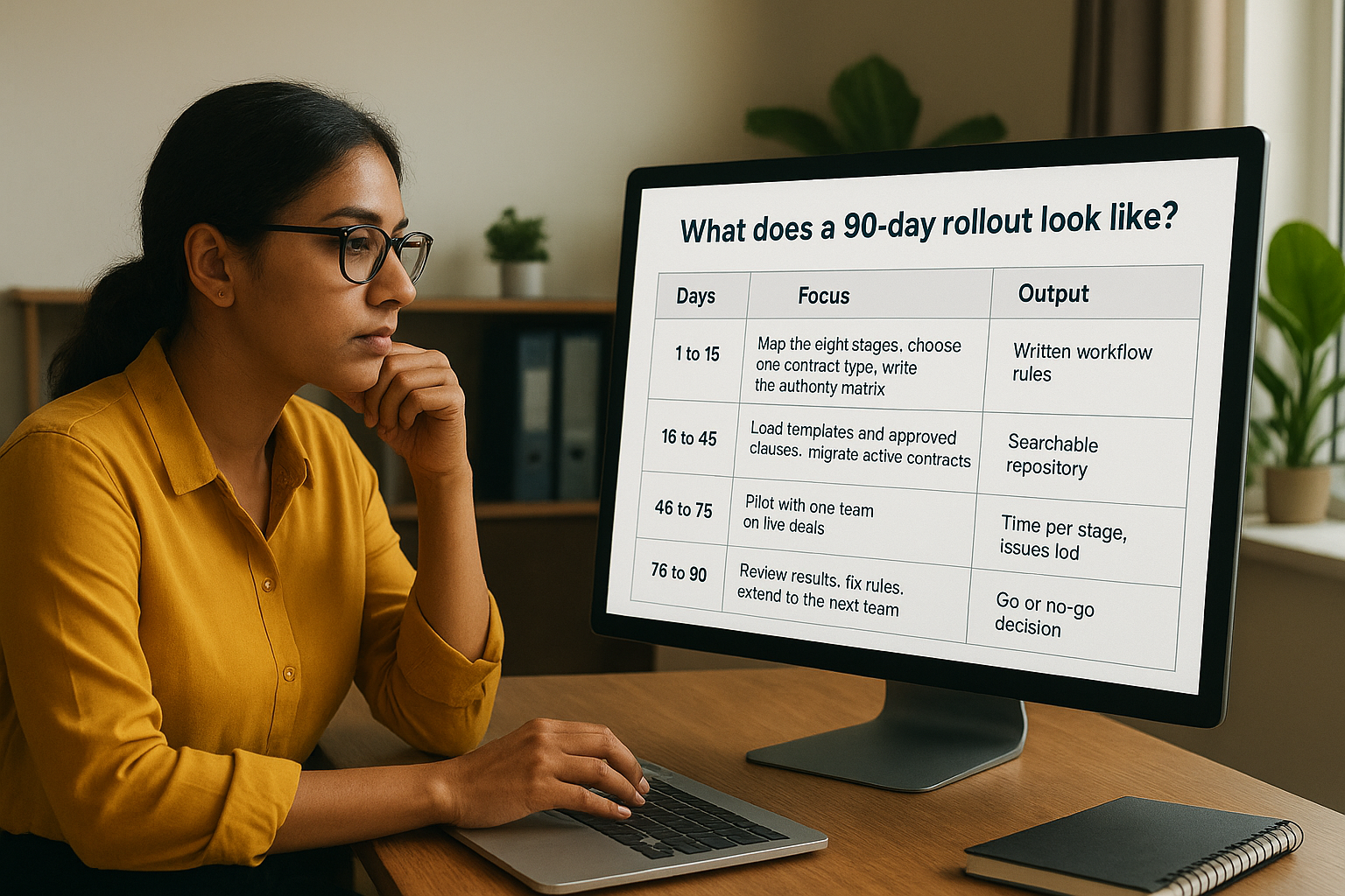 What does a 90-day rollout look like?