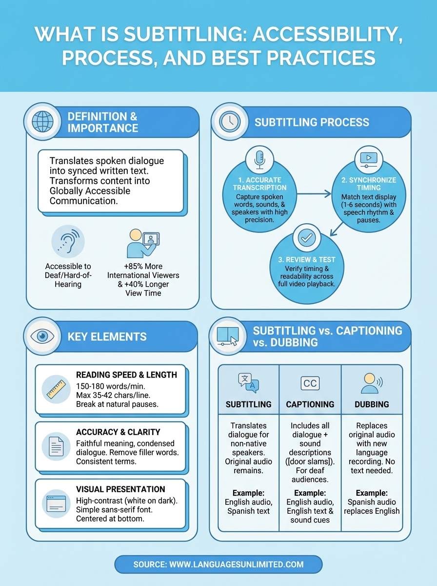 what is subtitling infographic