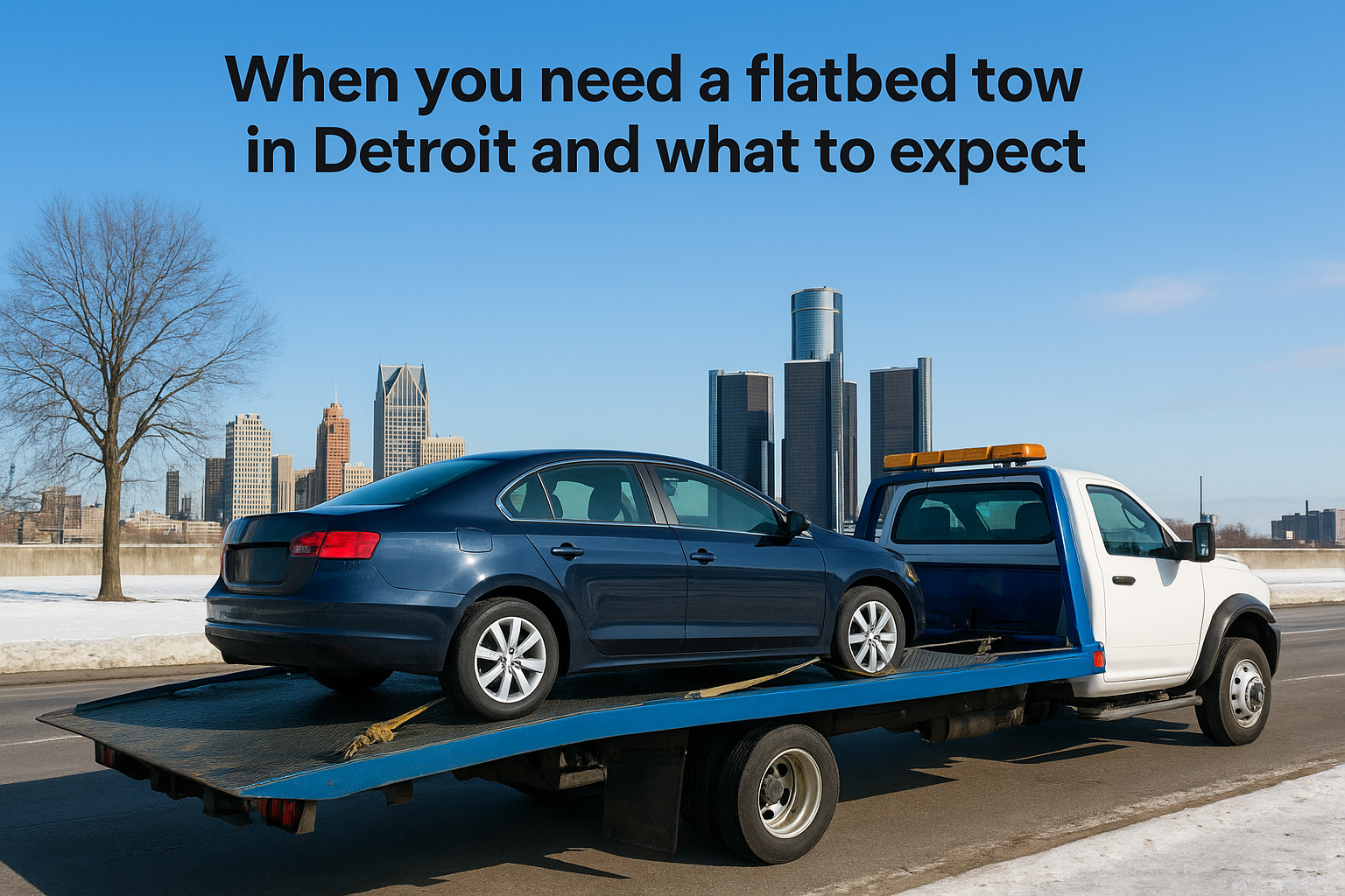 Flatbed Towing Service near Me: Costs and 24/7 Availability When you need a flatbed tow in Detroit and what to expect