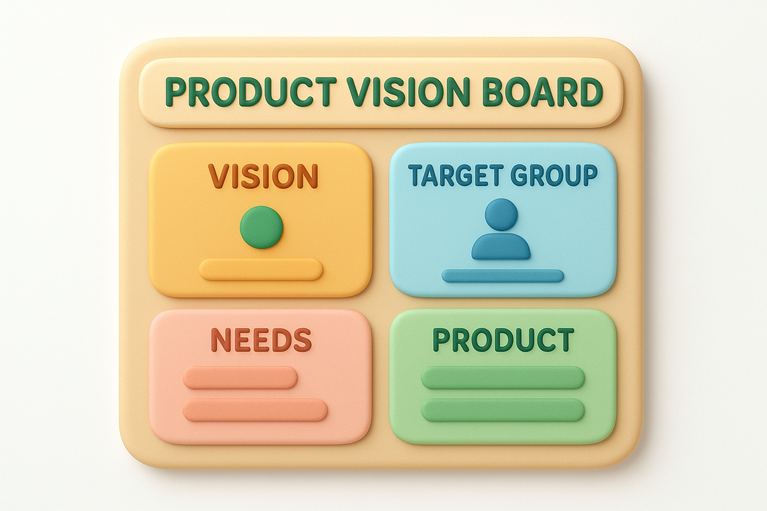 2. Product vision board for the idea stage