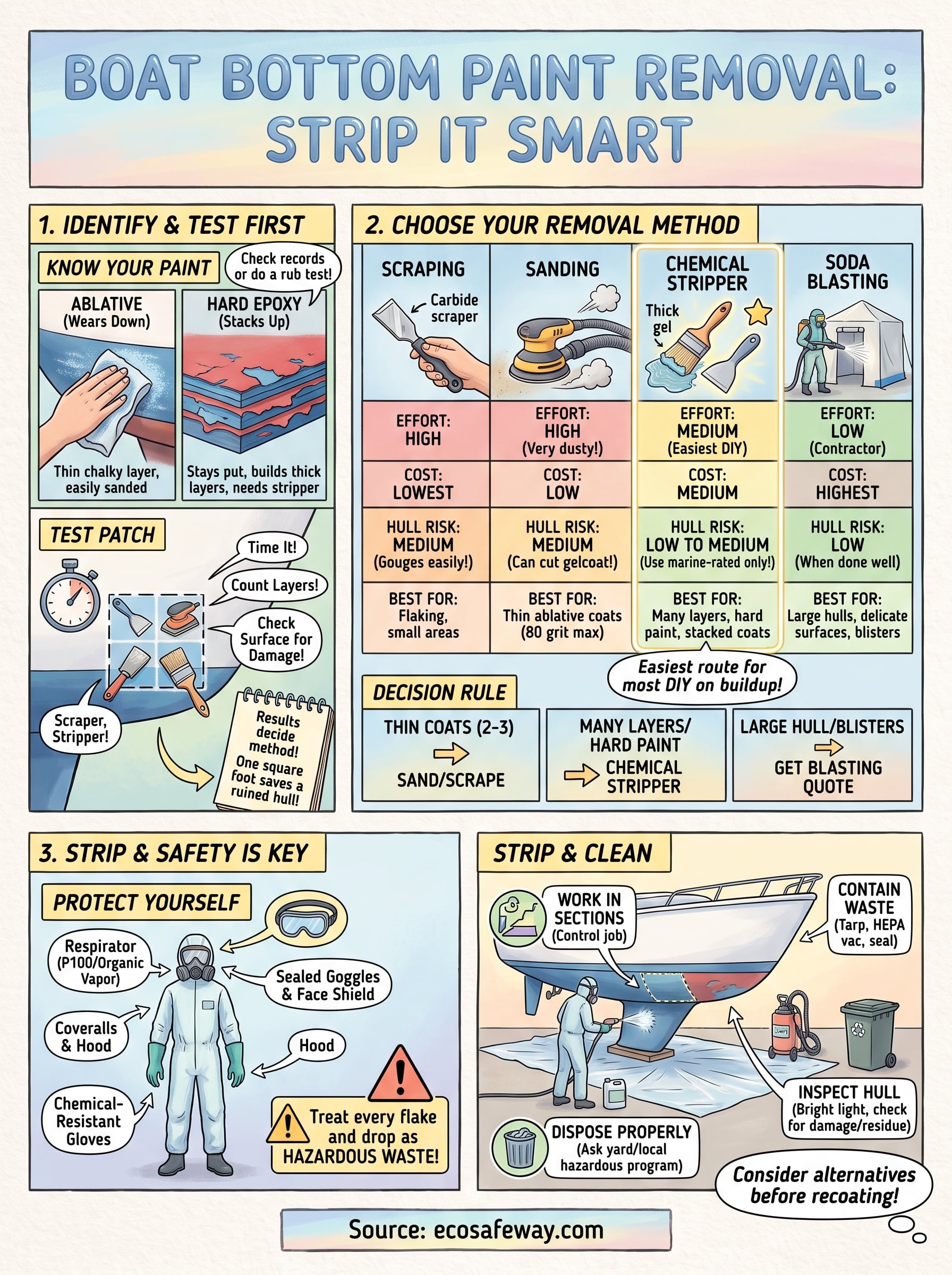boat bottom paint removal infographic