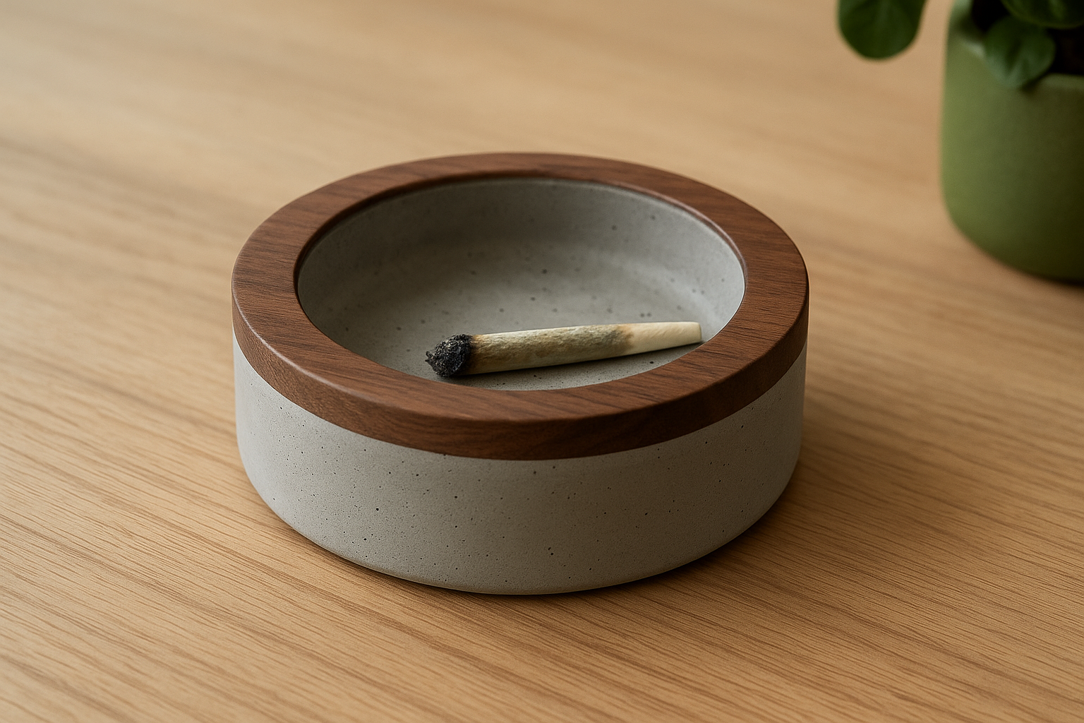 5. Vessel Ash concrete and walnut ashtray