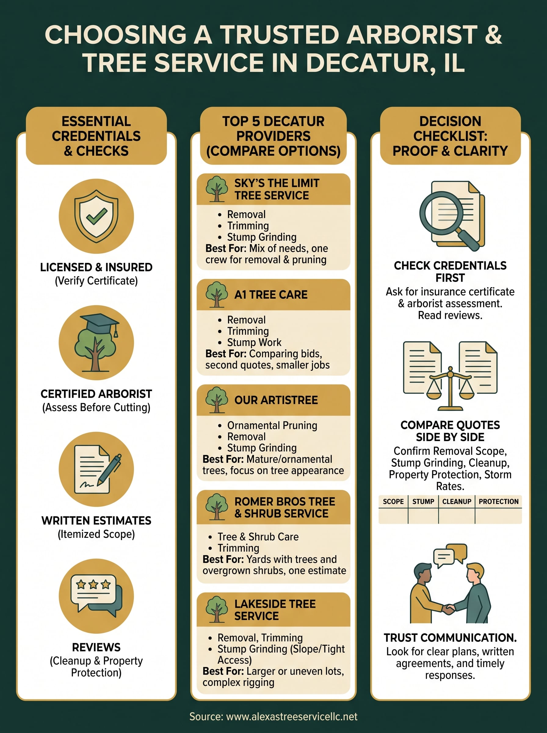 arborist and tree removal infographic