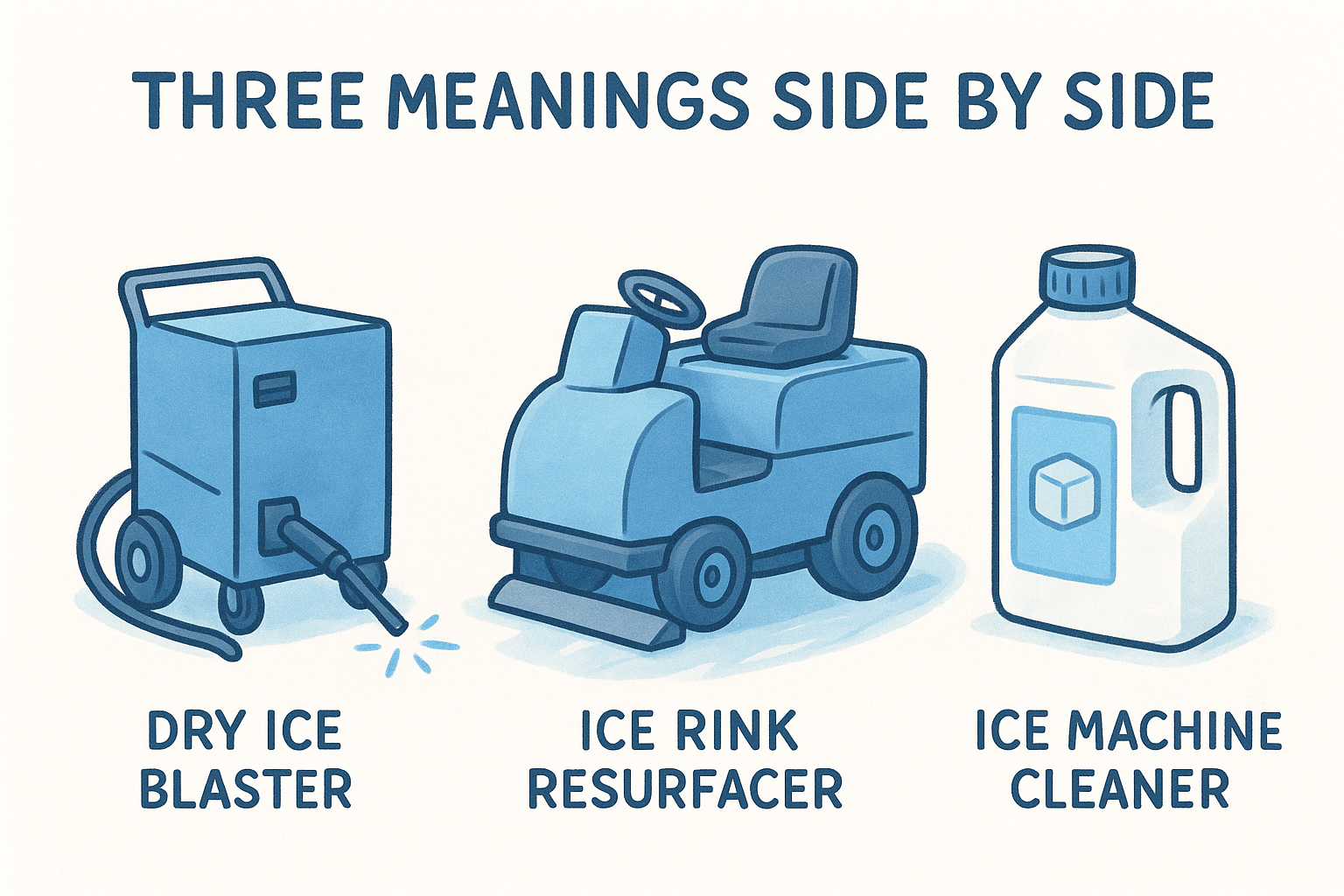 Three meanings side by side