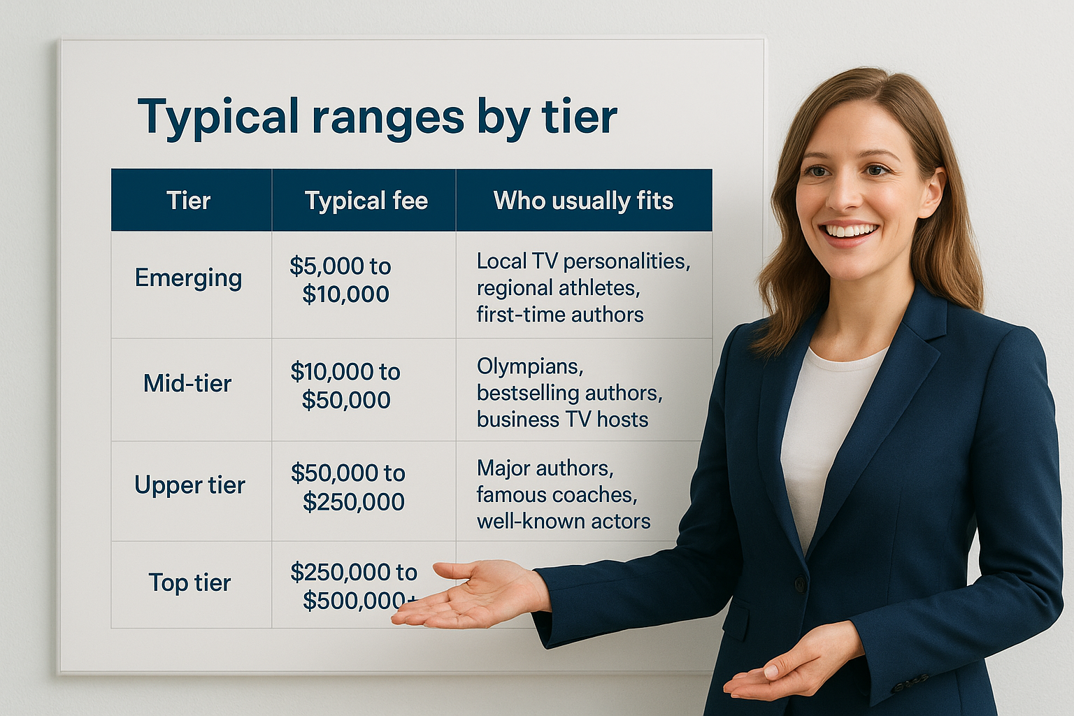 Typical ranges by tier