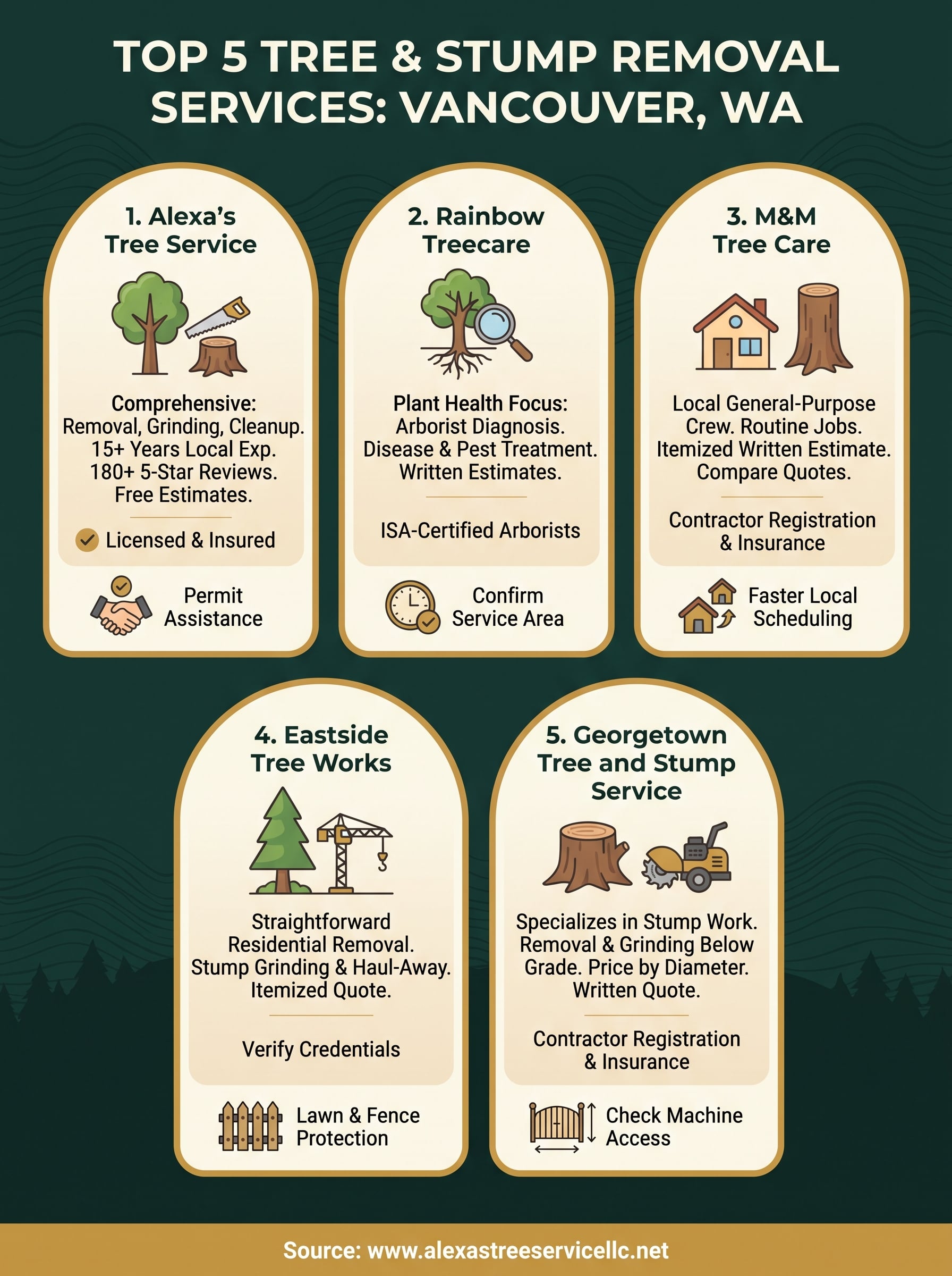 tree & stump removal services infographic