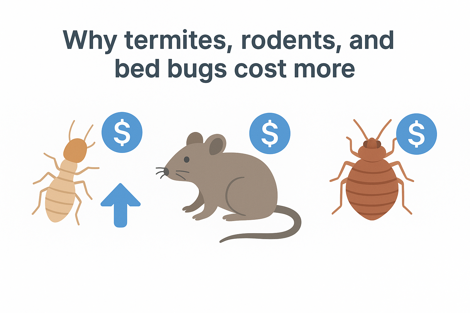 Why termites, rodents, and bed bugs cost more