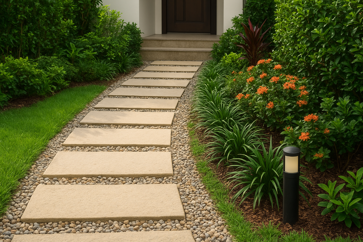 9. Stepping stone and paver pathways