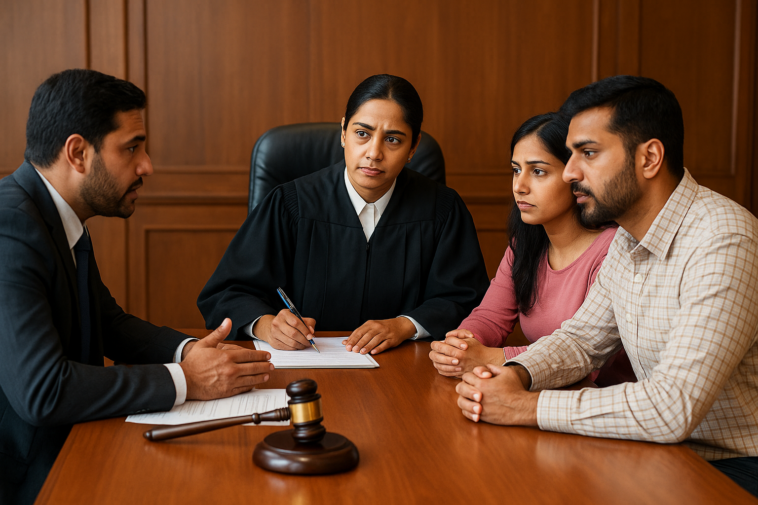 How a contested case moves from summons to judgment