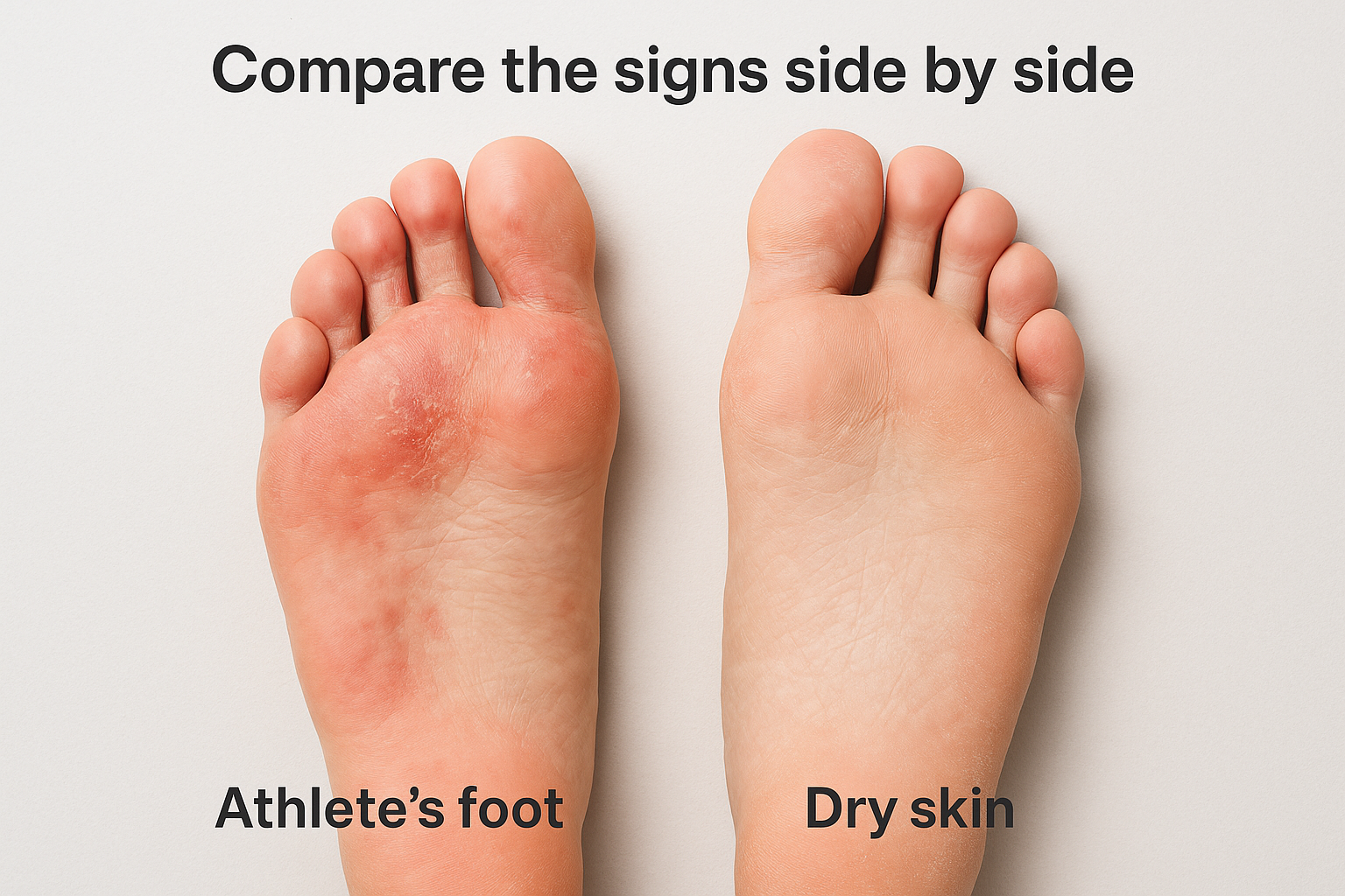 Compare the signs side by side