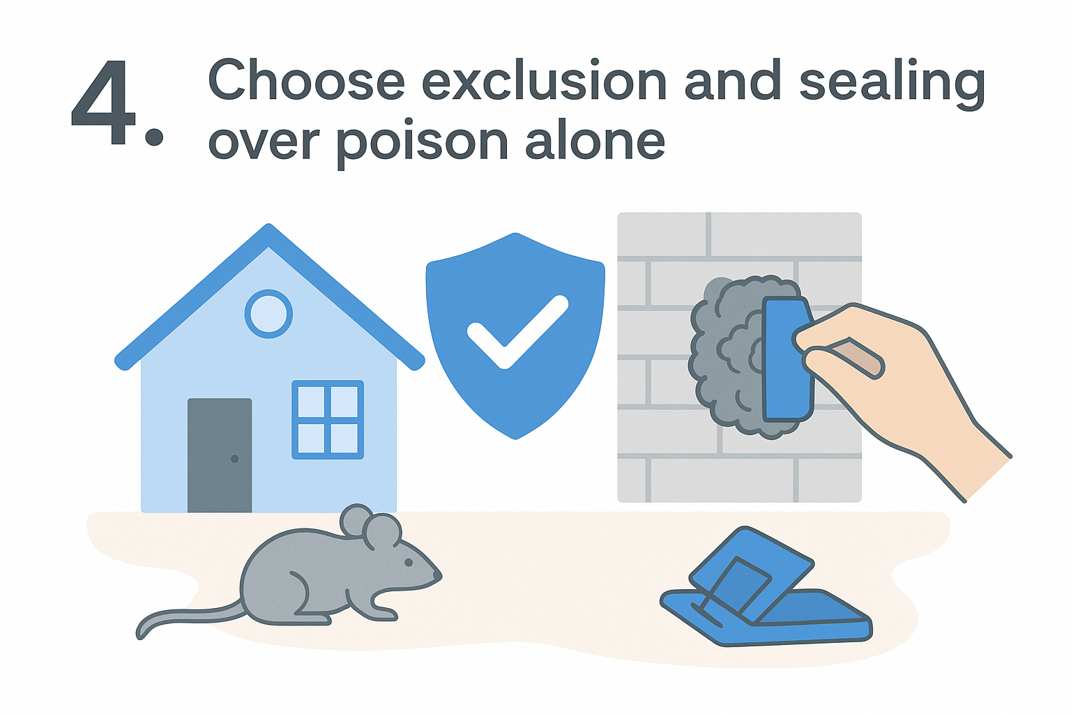 4. Choose exclusion and sealing over poison alone