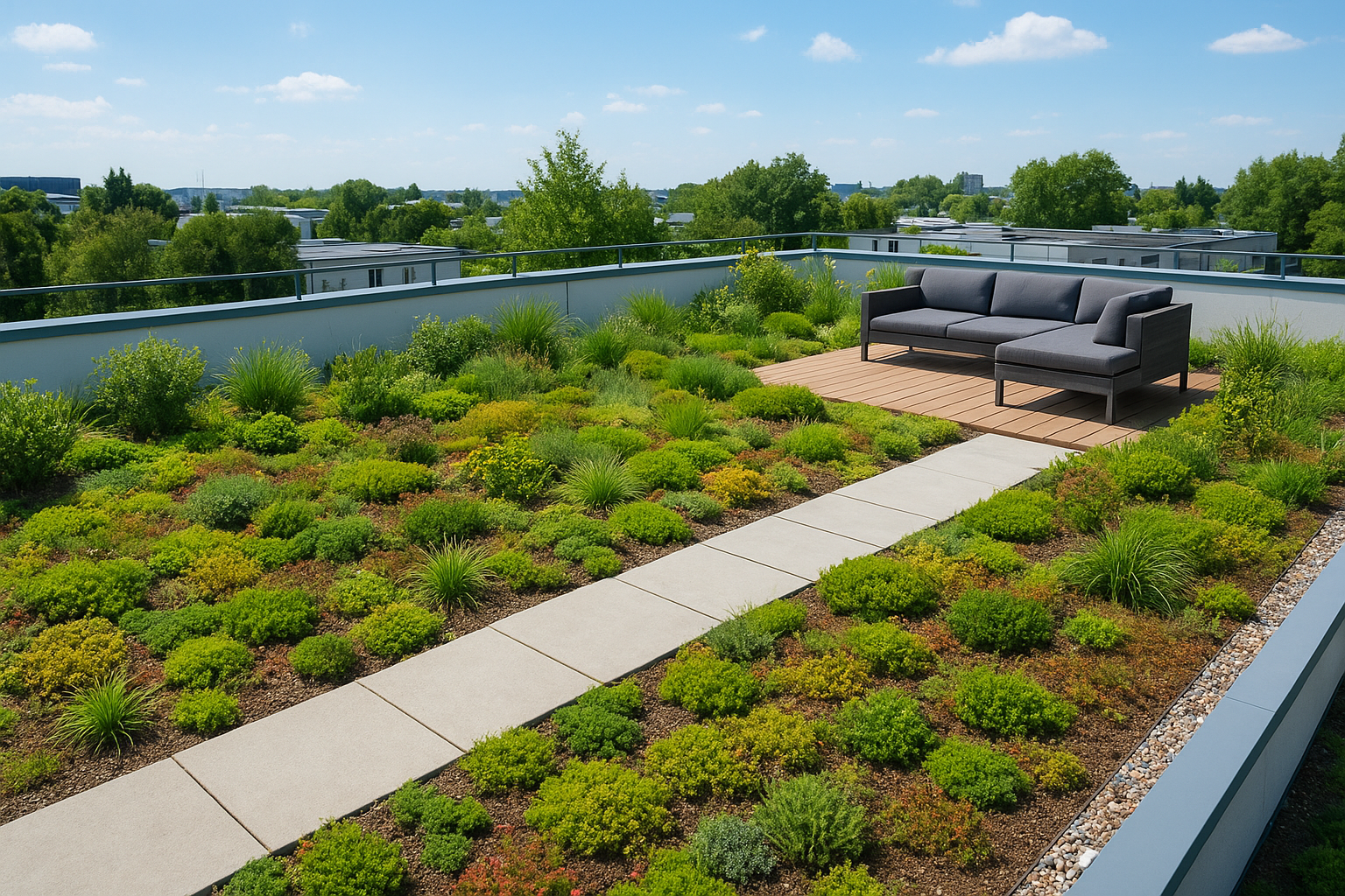 1. Konzept Garden rooftop and green roof design
