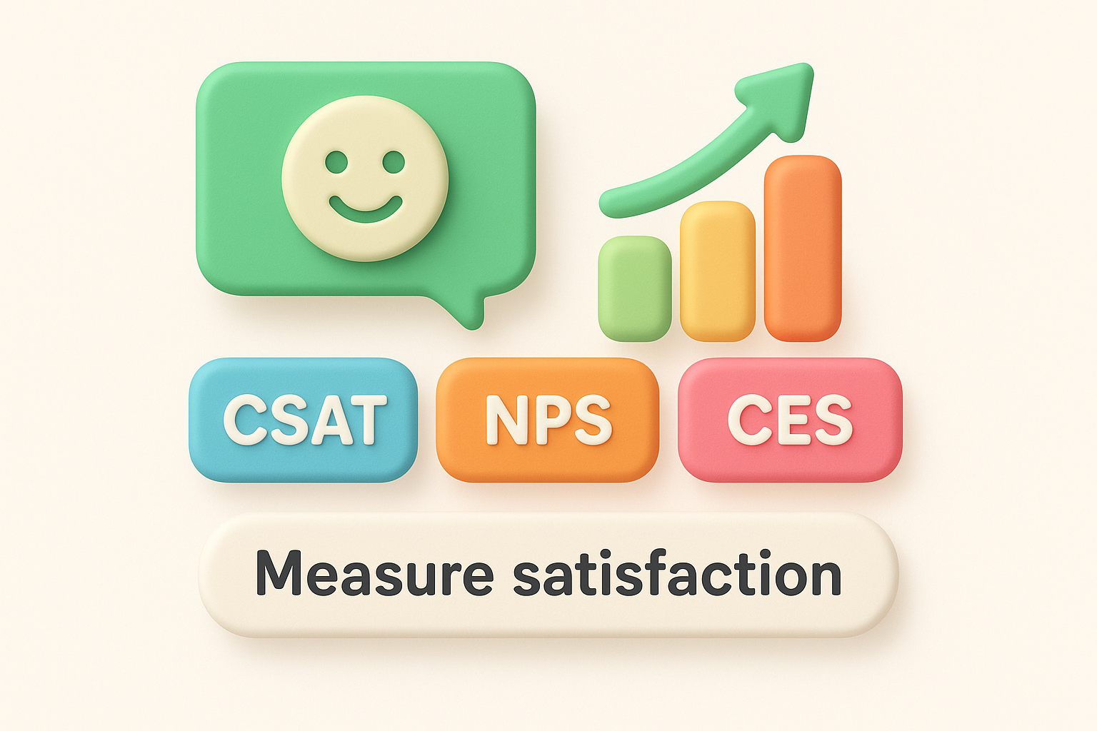Measure satisfaction with three core metrics