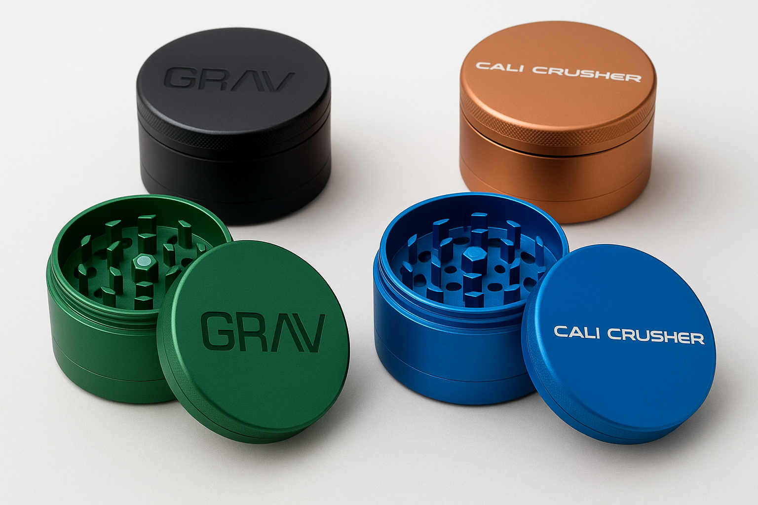 5. Premium aluminum grinders from GRAV and Cali Crusher