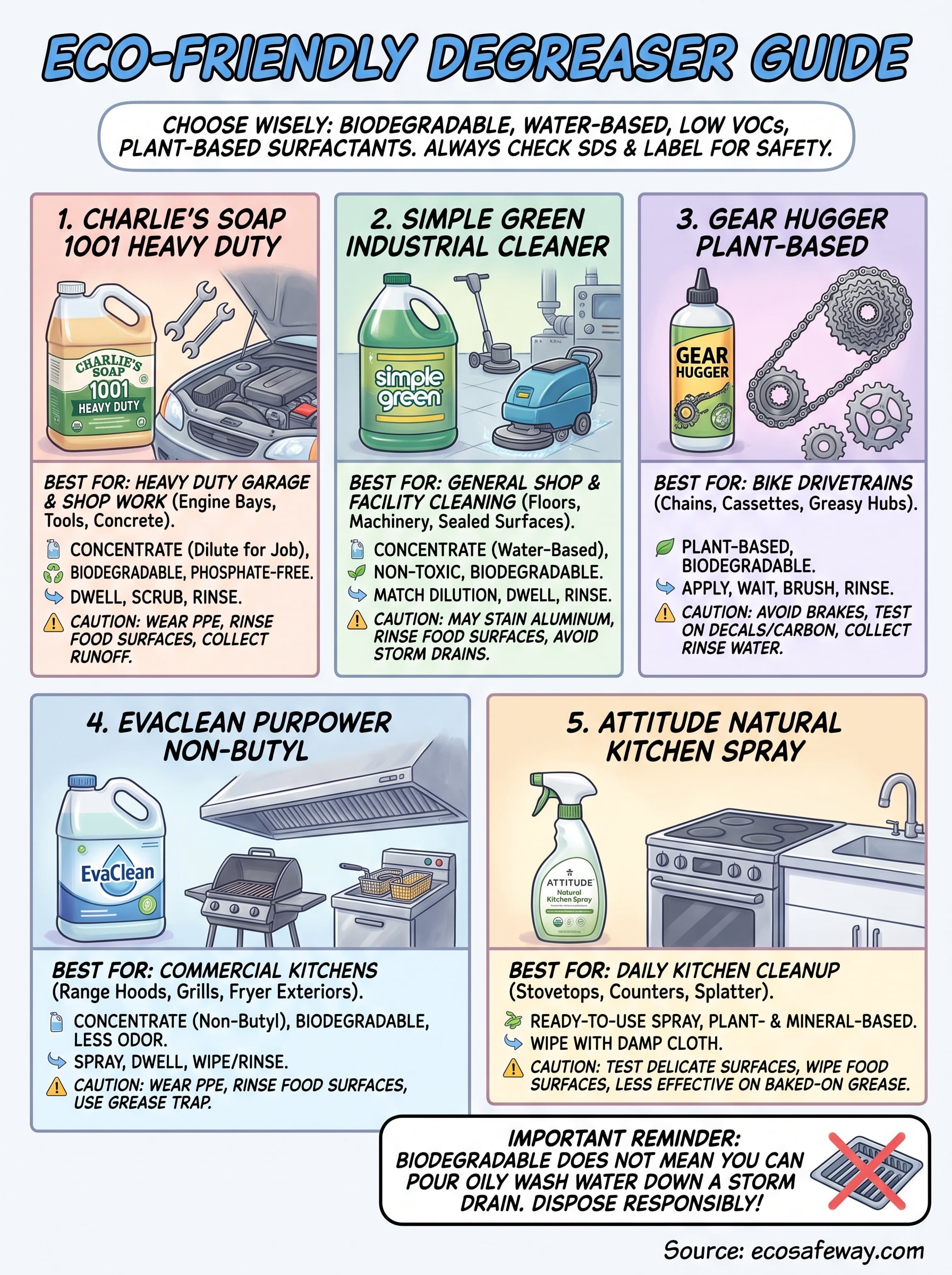eco friendly degreaser infographic