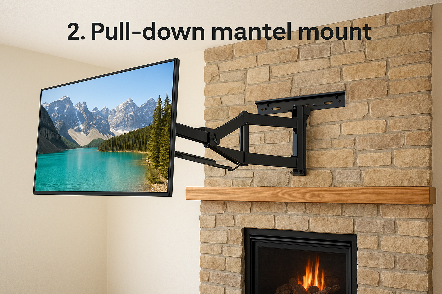 2. Pull-down mantel mount