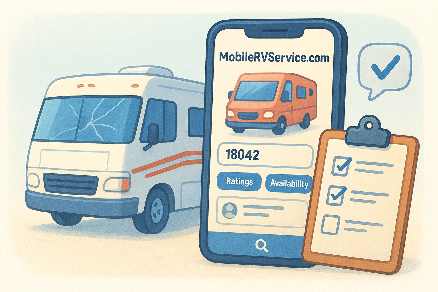 1. MobileRVService.com mobile RV glass directory