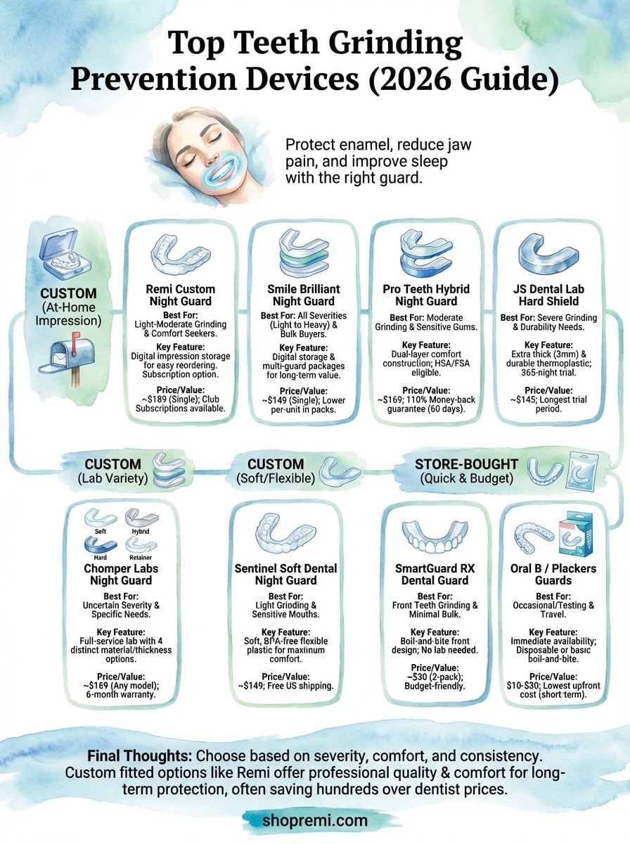 teeth grinding prevention devices infographic