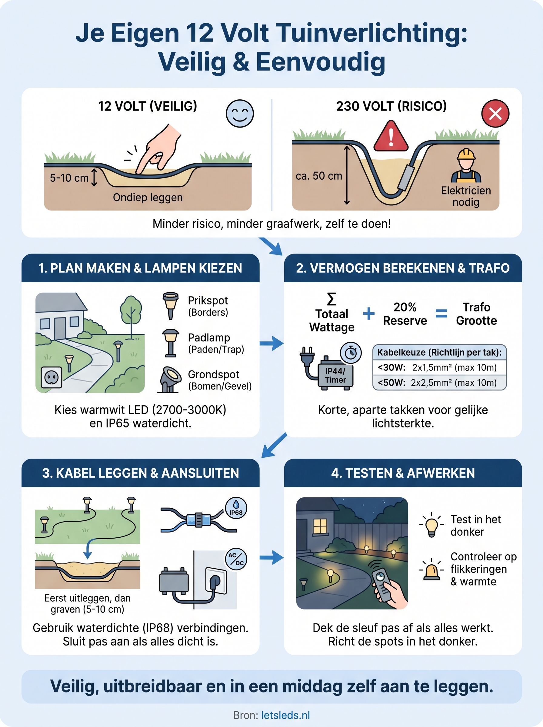tuinverlichting 12 volt infographic