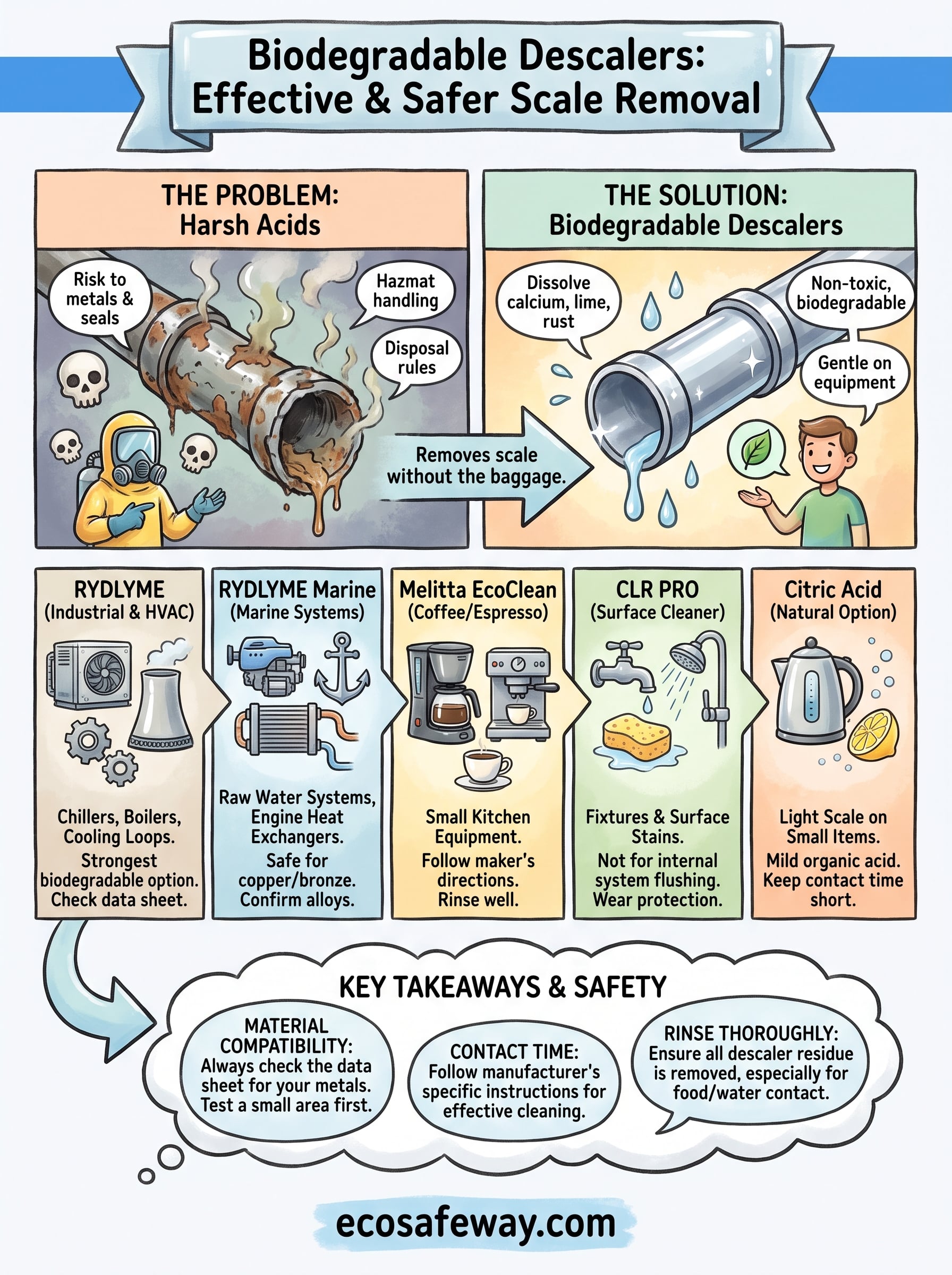 biodegradable descaler infographic