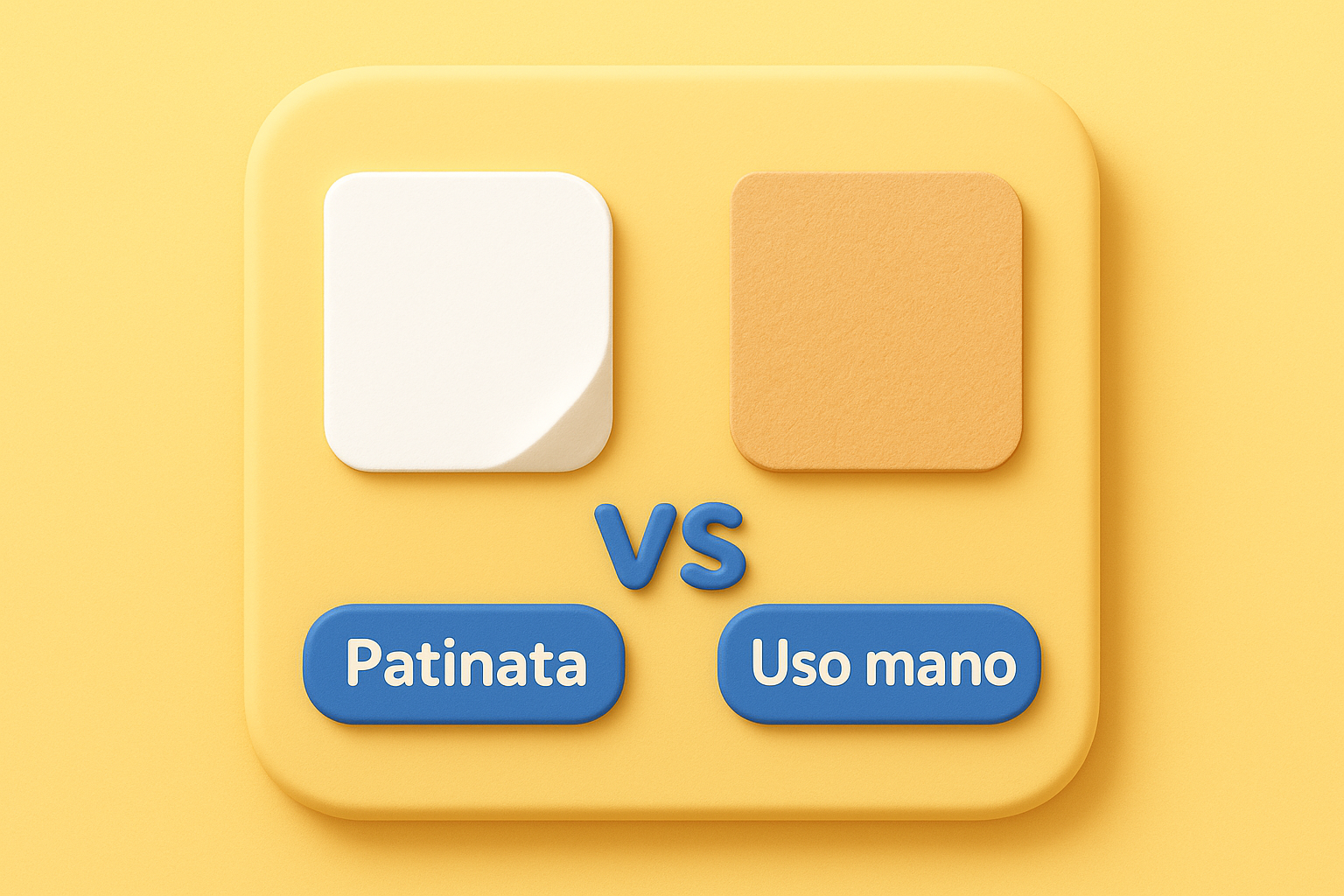 Patinata e uso mano: le due basi
